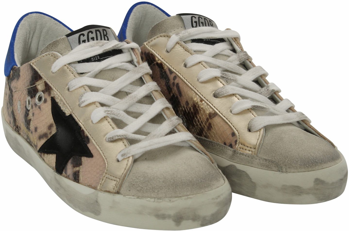Golden Goose Sneaker Superstar Printed Python-Black Star