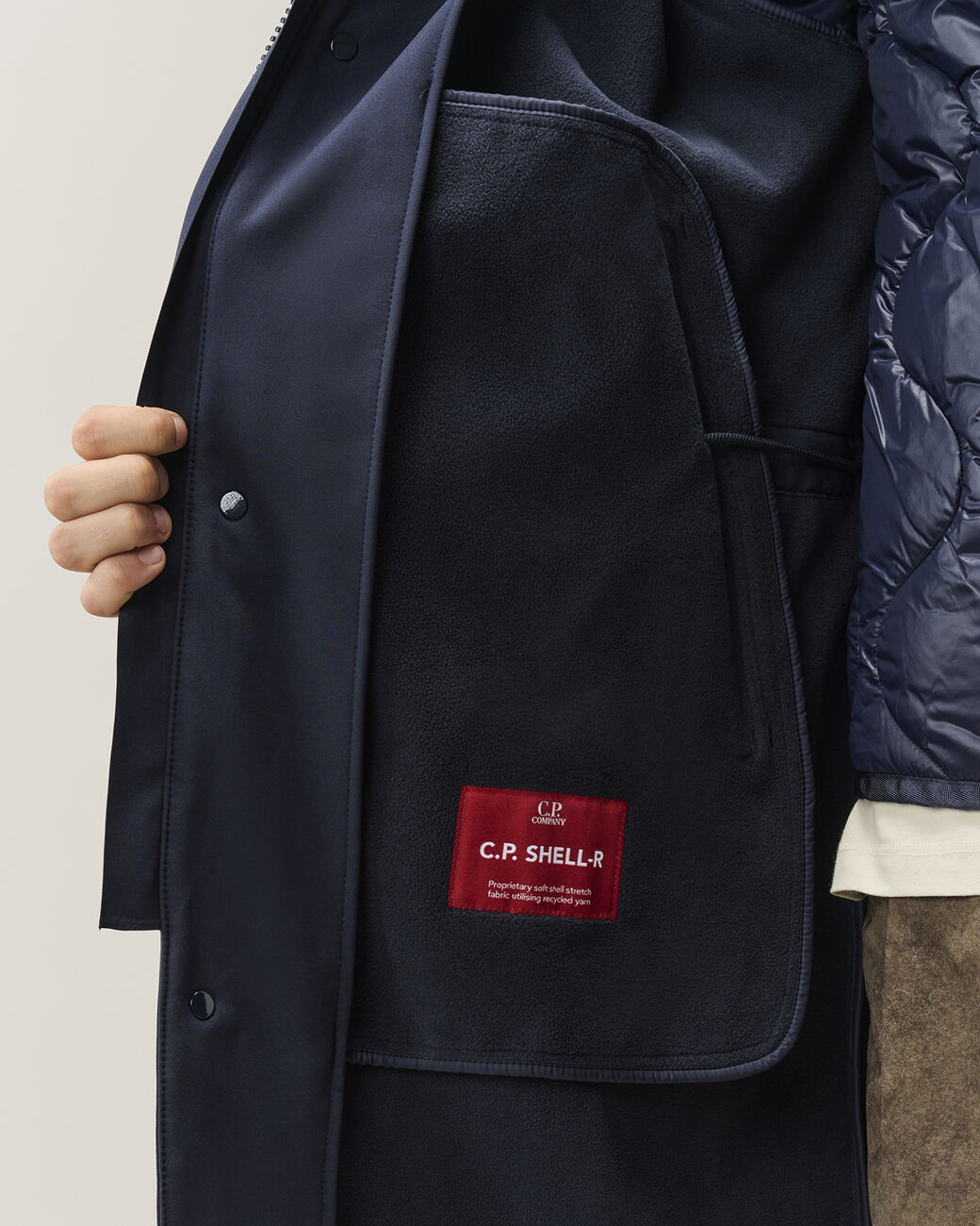 C.P. COMPANY Shell-R Padded Hooded Parka in Total Eclipse