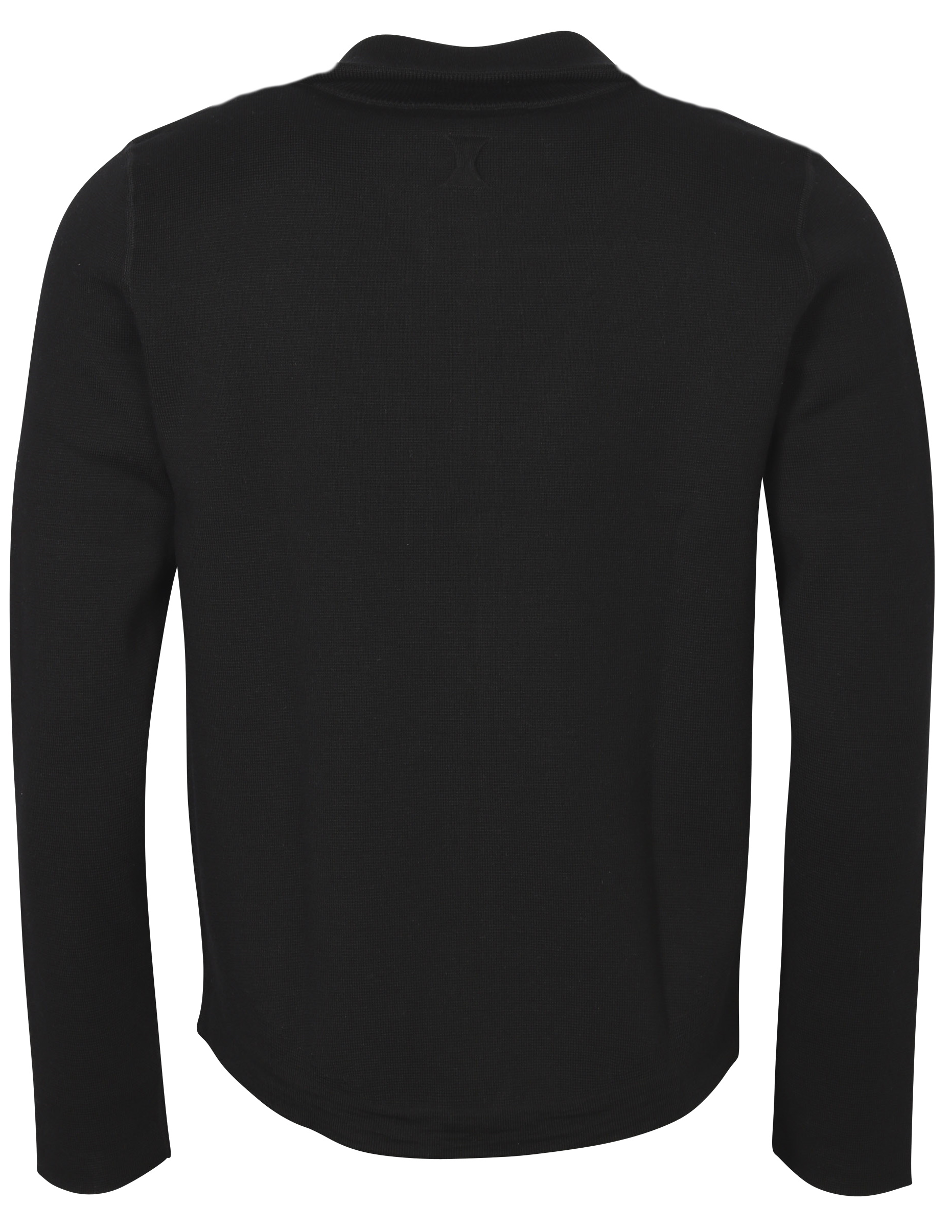 Hannes Roether Zip Knit Cardigan Black/Striped Inside