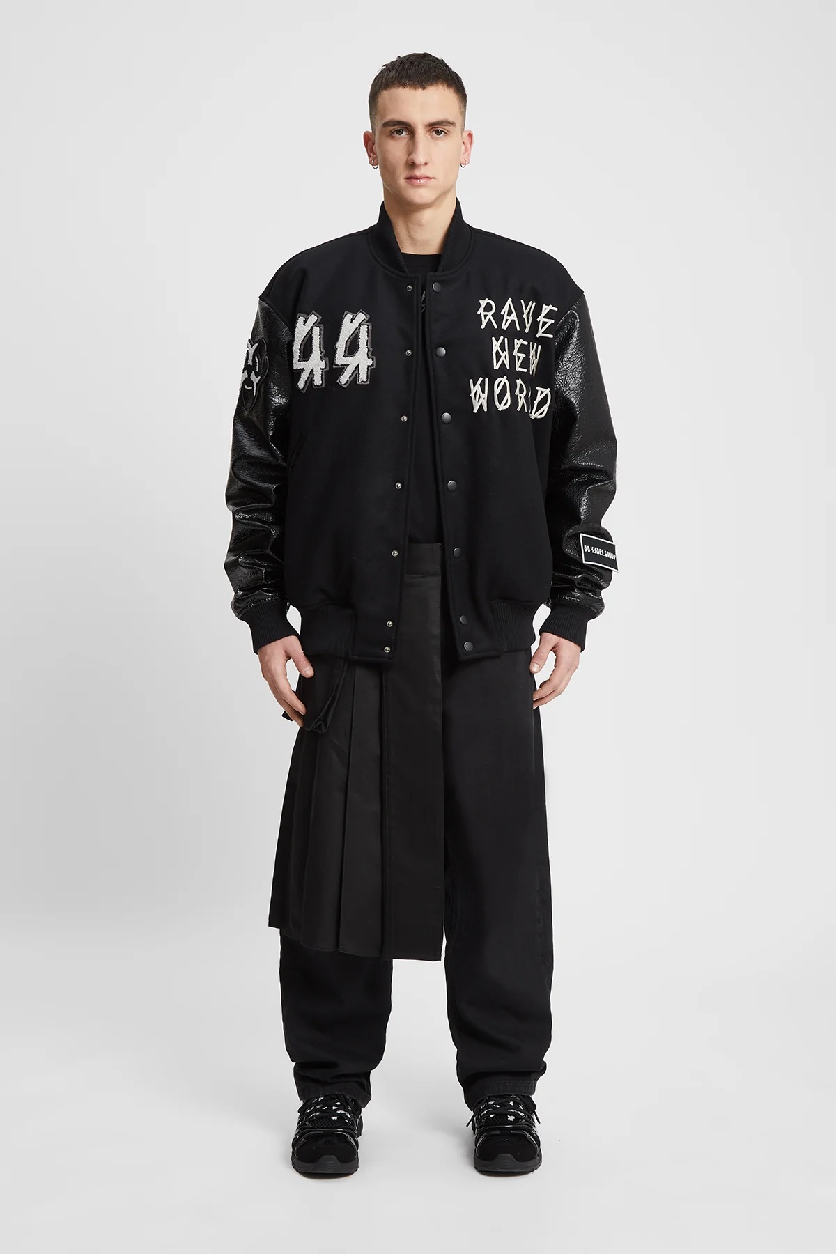 44 LABEL GROUP Grad Jacket  in Black 48