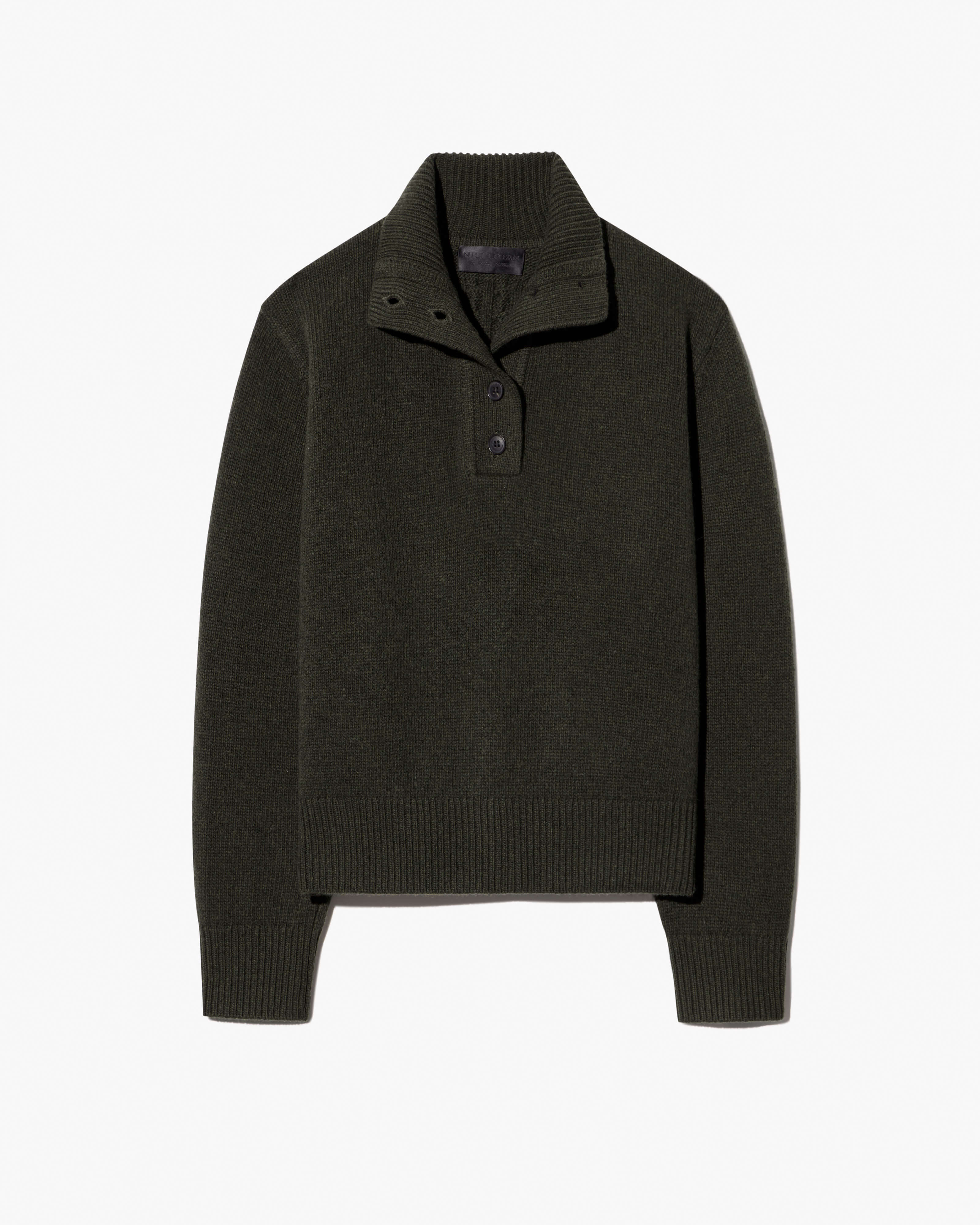 NILI LOTAN Renata Knit Sweater in Dark Pine Melange