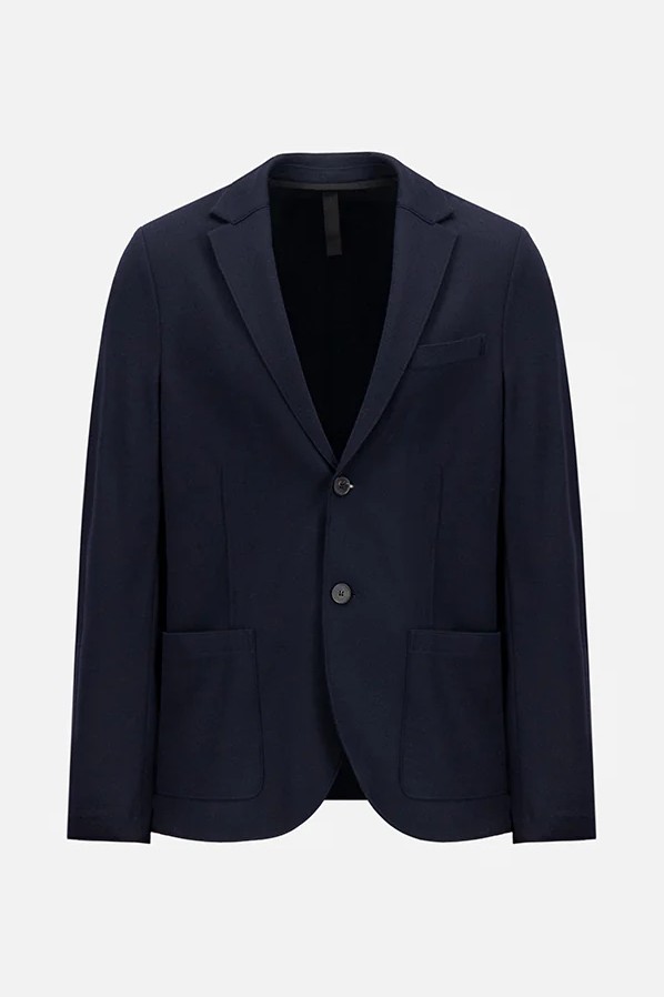 HARRIS WHARF LONDON Superfine Merino Jacket in Dark Navy