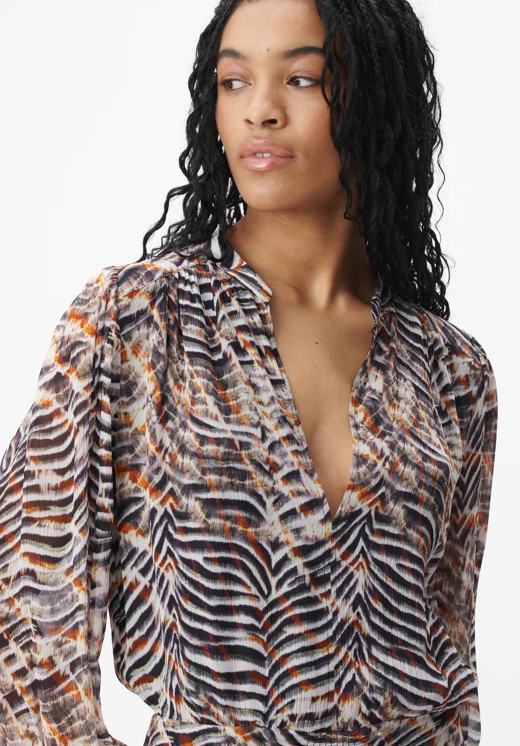 LALA BERLIN Dress Delio in Zebra Shibori XS