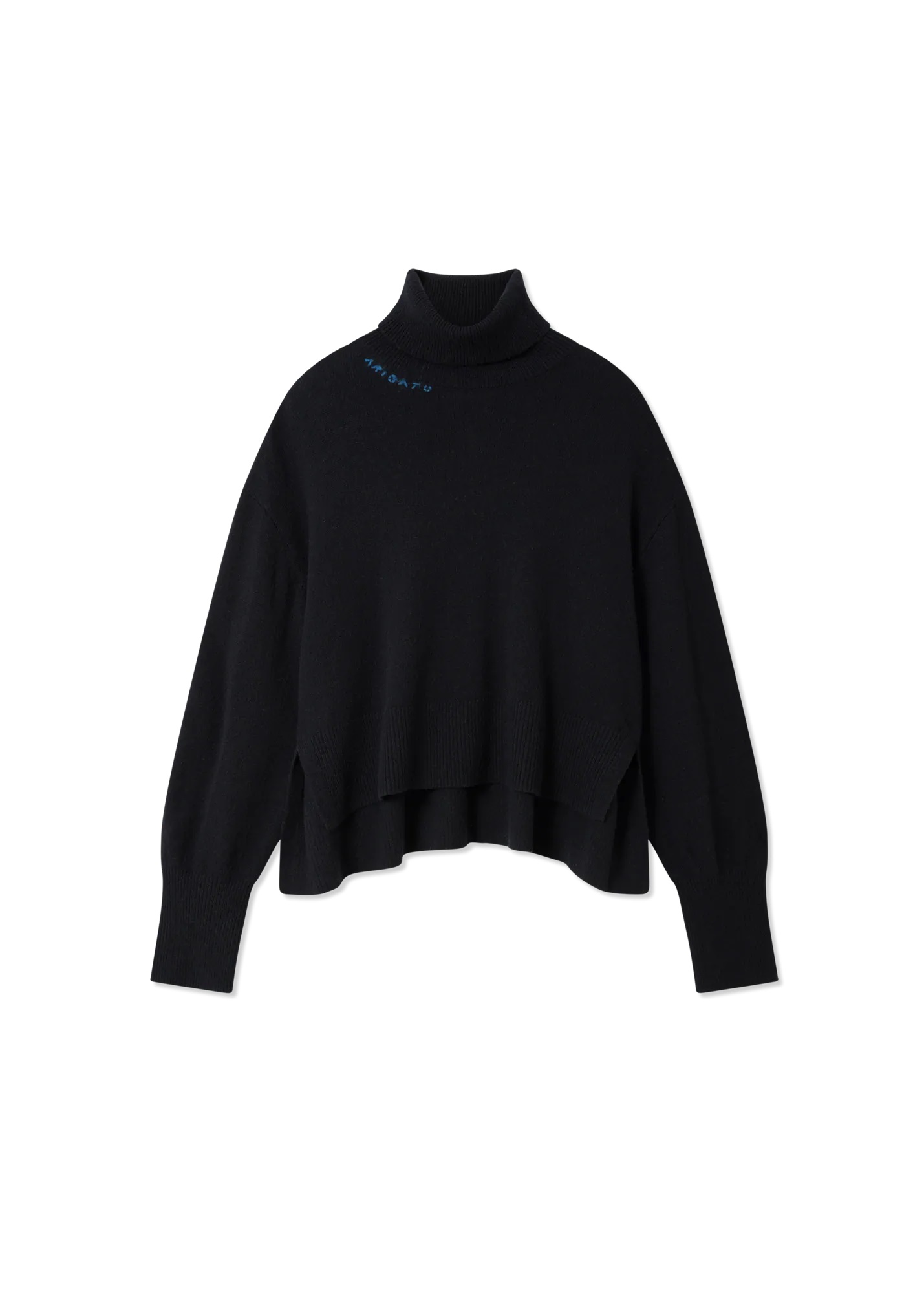 AXEL ARIGATO Oversize Turtleneck Knit Sweater in Navy