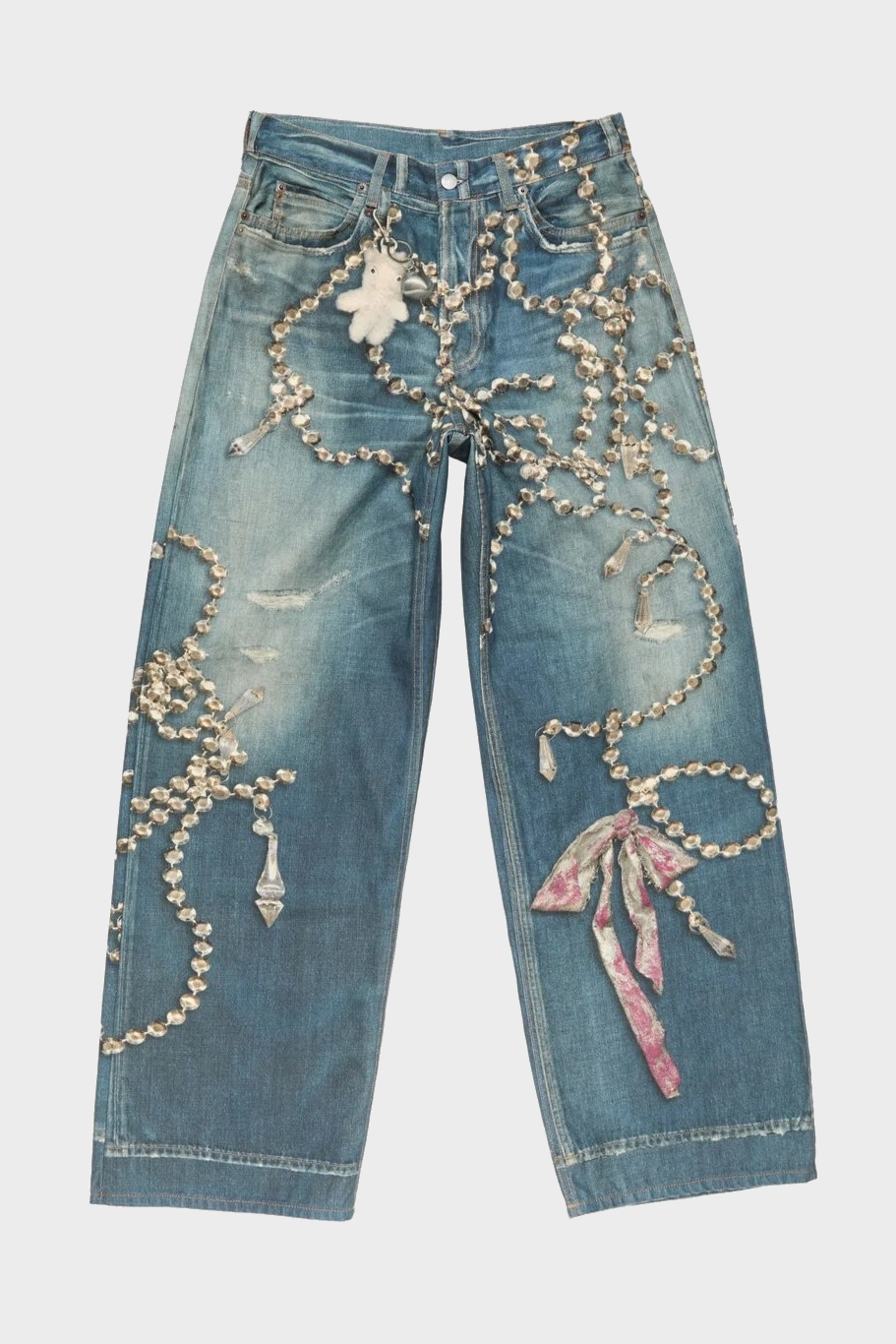 ACNE STUDIOS 1981 Trompe-l'oeil-Print Baggy Jeans in Regular Length XL