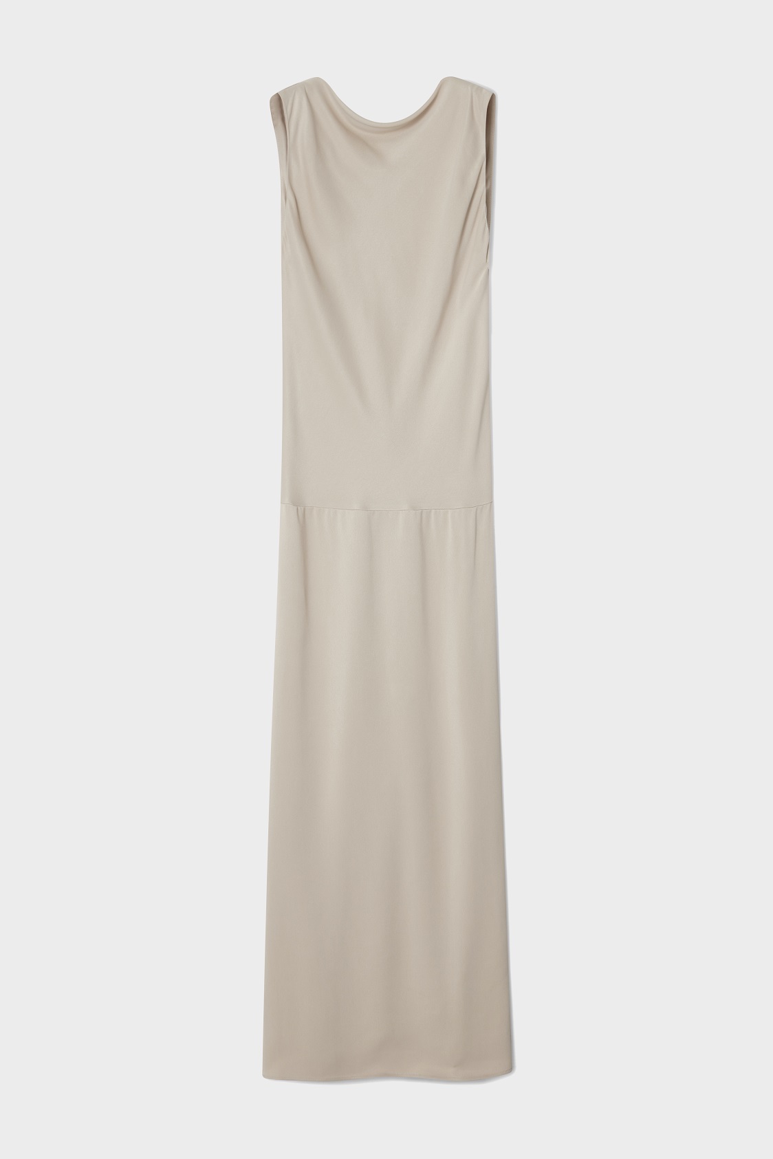 DAGMAR Bias Cut Dress in Pearl Grey