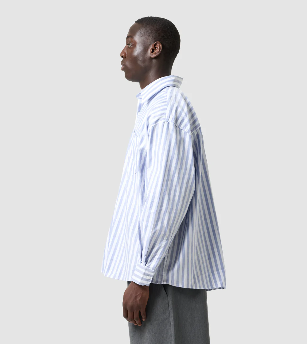 PERPLEX Striped Oversize Shirt in Blue
