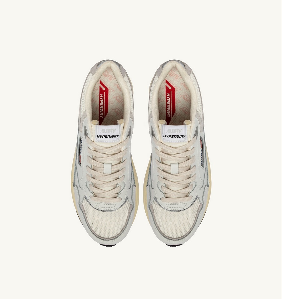AUTRY ACTION SHOES Hyperway in Leather/Mesh/White/Grey