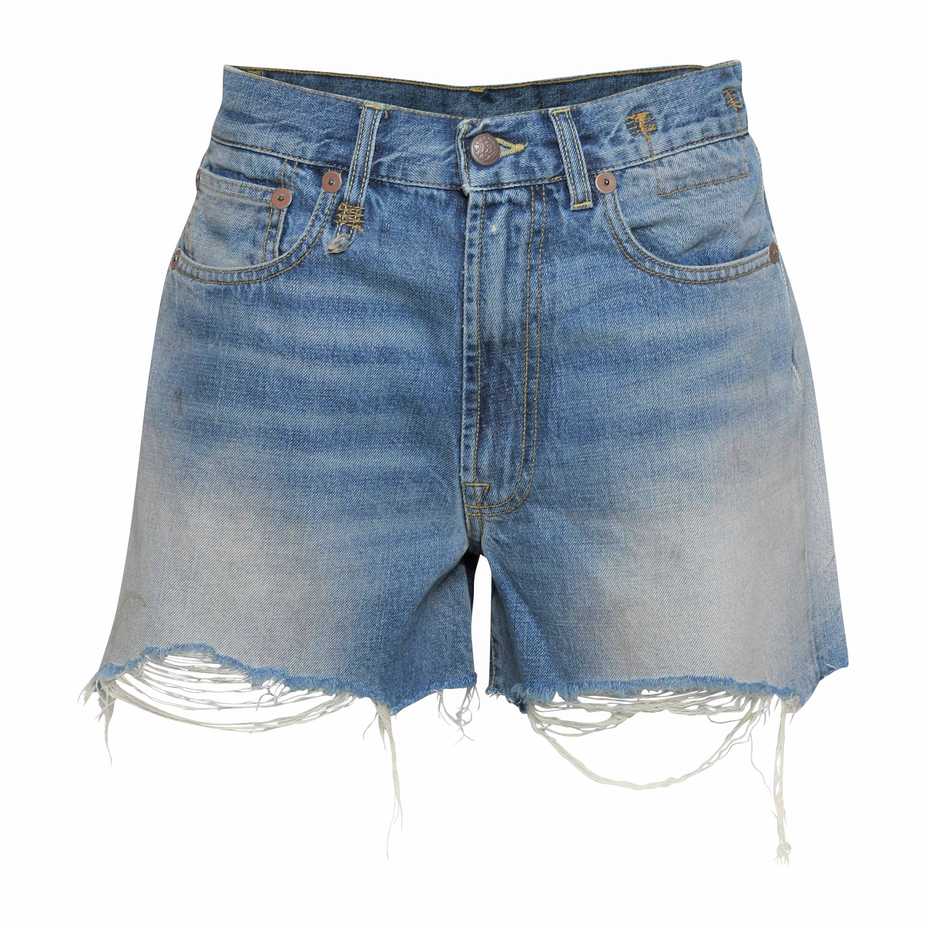 R13 Rose Baggy Jeans Short in Turner Blue 28