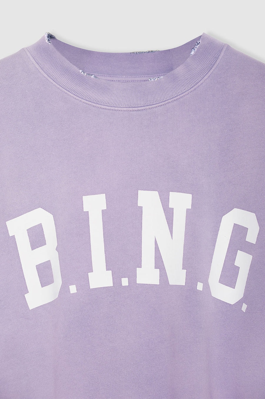 ANINE BING Tyler Sweatshirt Washed Lavender S