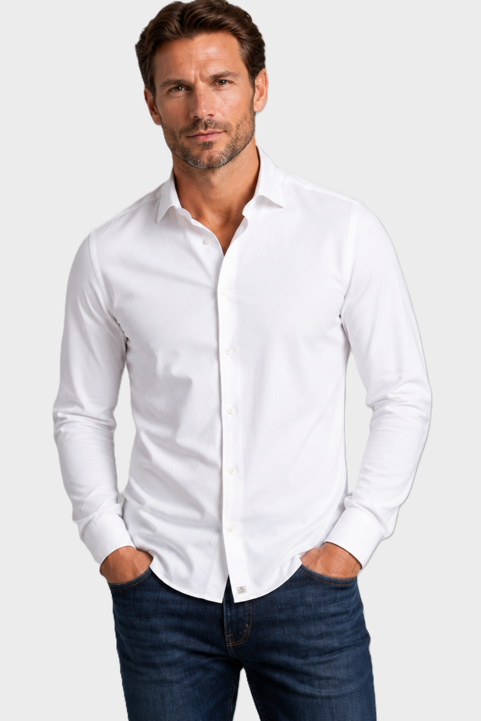 SONRISA Washed Jersey Shirt in White