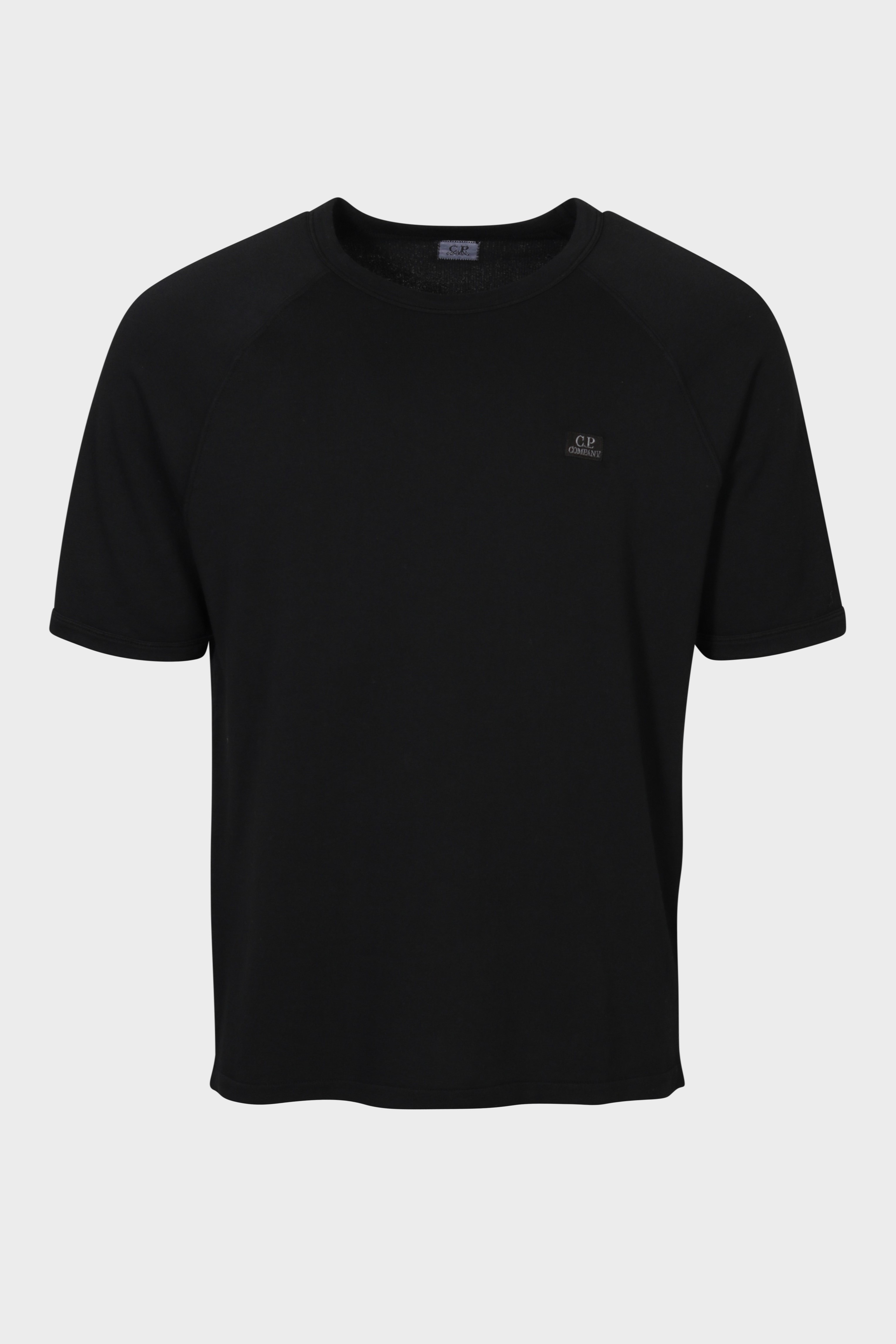 C.P. COMPANY Light Short Sleeve Sweatshirt in Black M