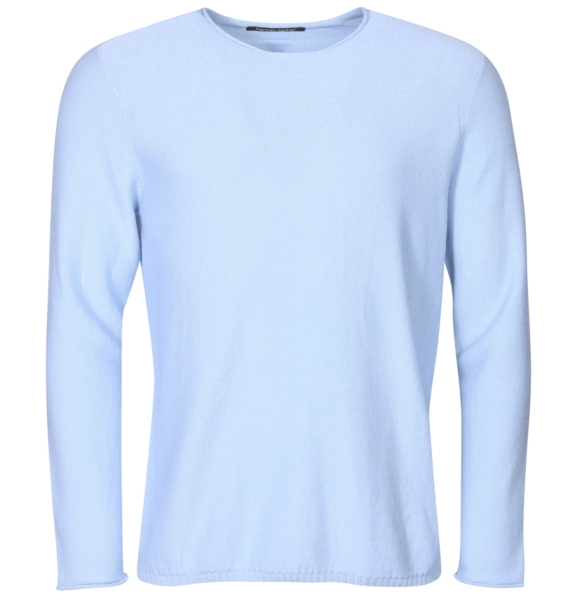 HANNES ROETHER Merino Knit Pullover in Light Blue L