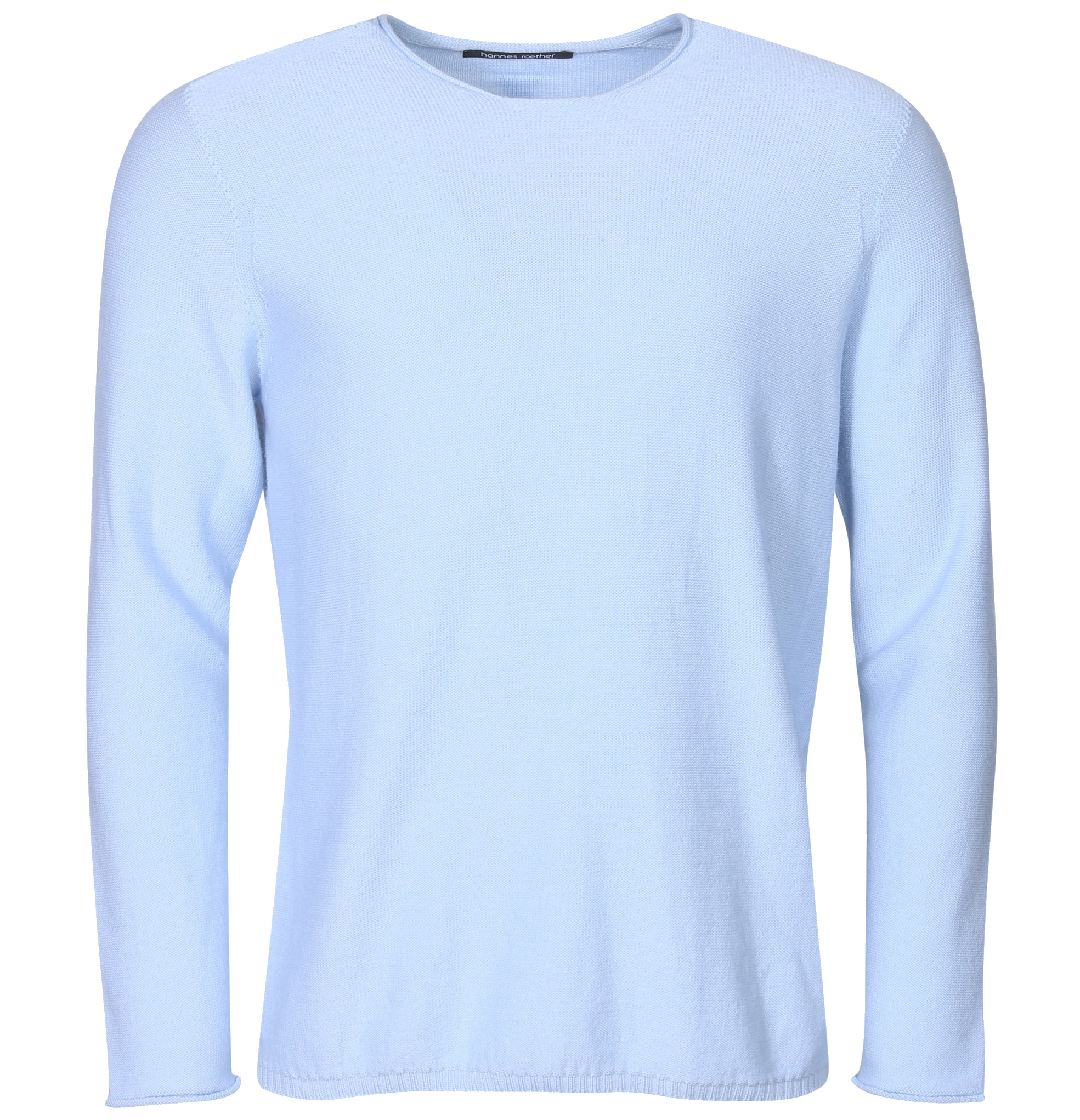 HANNES ROETHER Merino Knit Pullover in Light Blue S