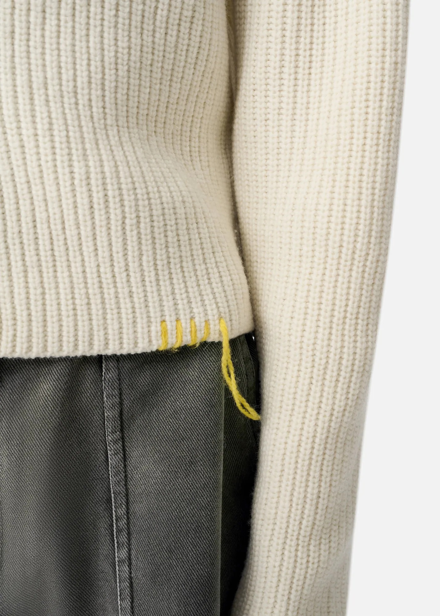 AXEL ARIGATO Heavy Knit Cardigan in Creme