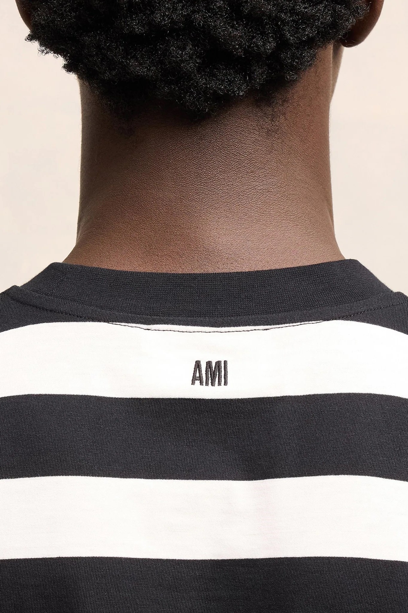 AMI PARIS de Coeur RayeT-Shirt in Black/White M