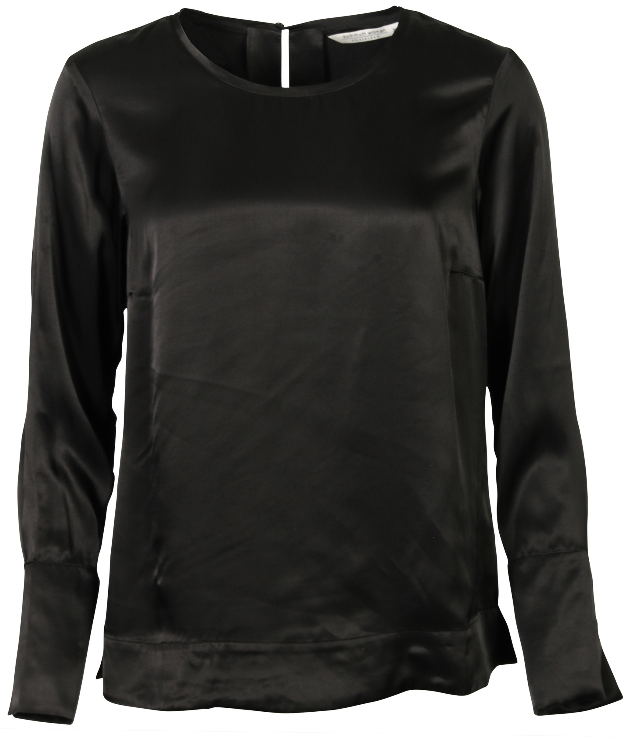 Summum Blouse Satin Viscose Black