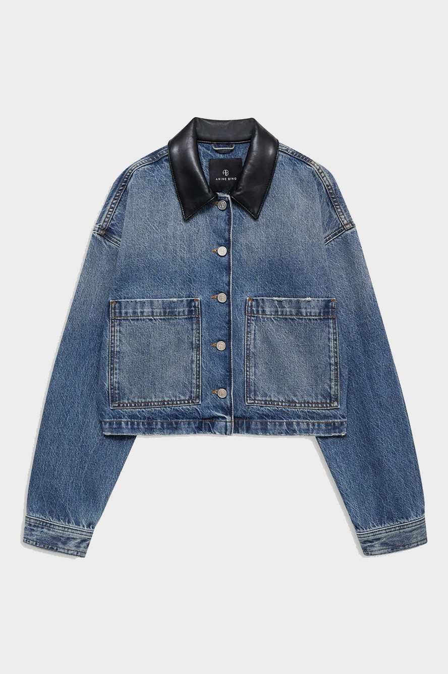 ANINE BING Yuma Denim Jacket in Cabana Blue