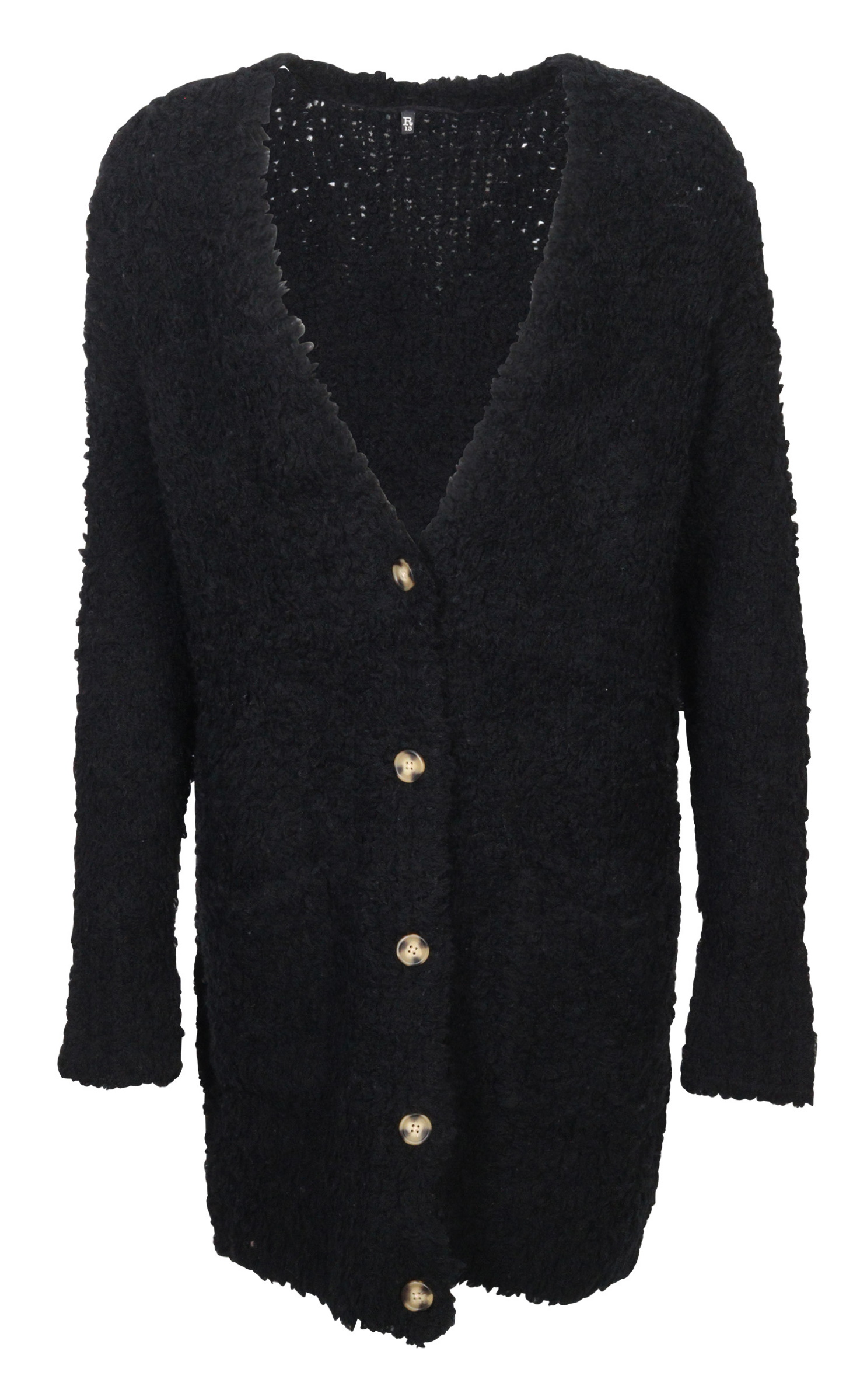 R13 Teddy Bear Cardigan Black