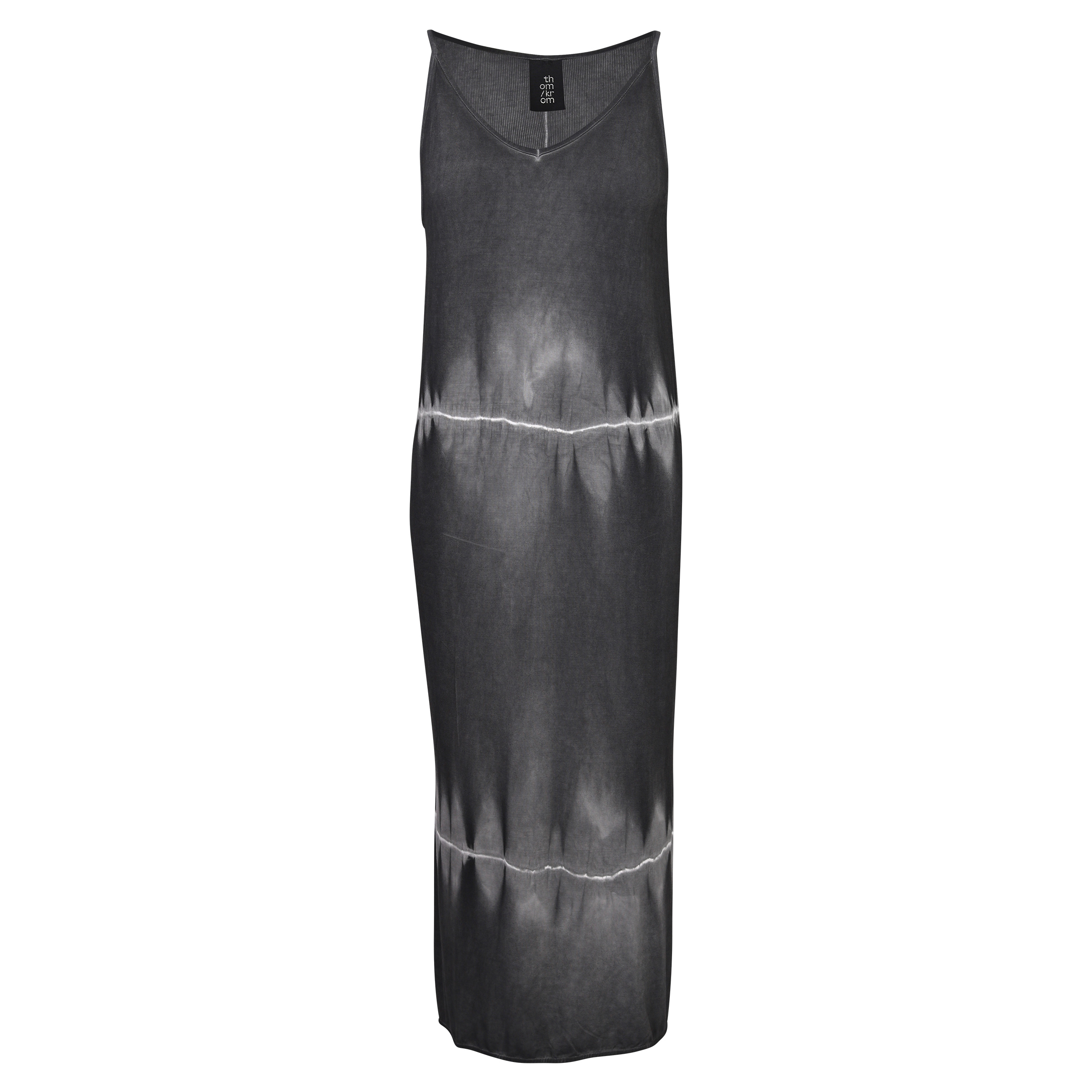 Thom Krom Strap Dress Grey Dip Dye