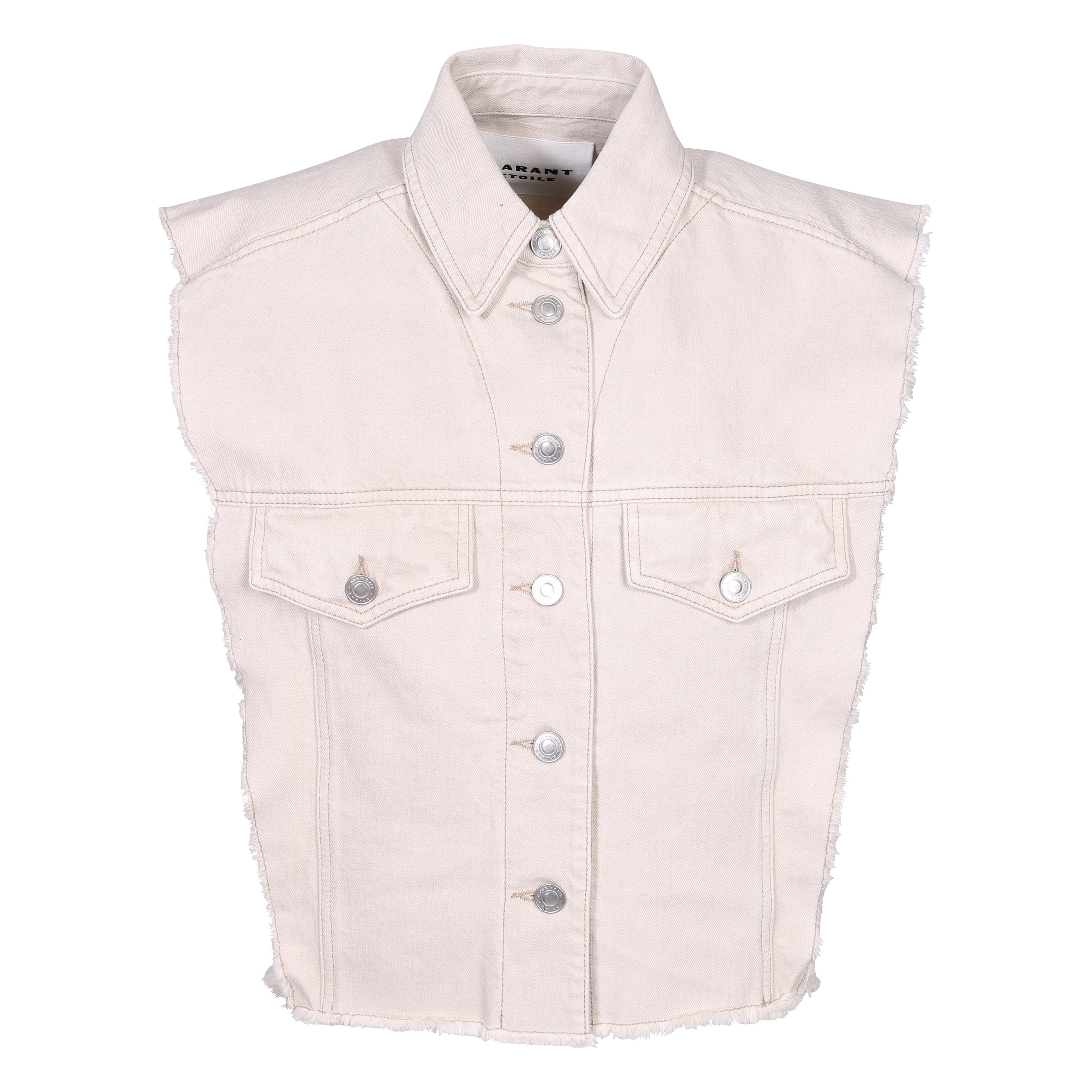 Isabel Marant Étoile Tyra Jeans Vest in Ecru