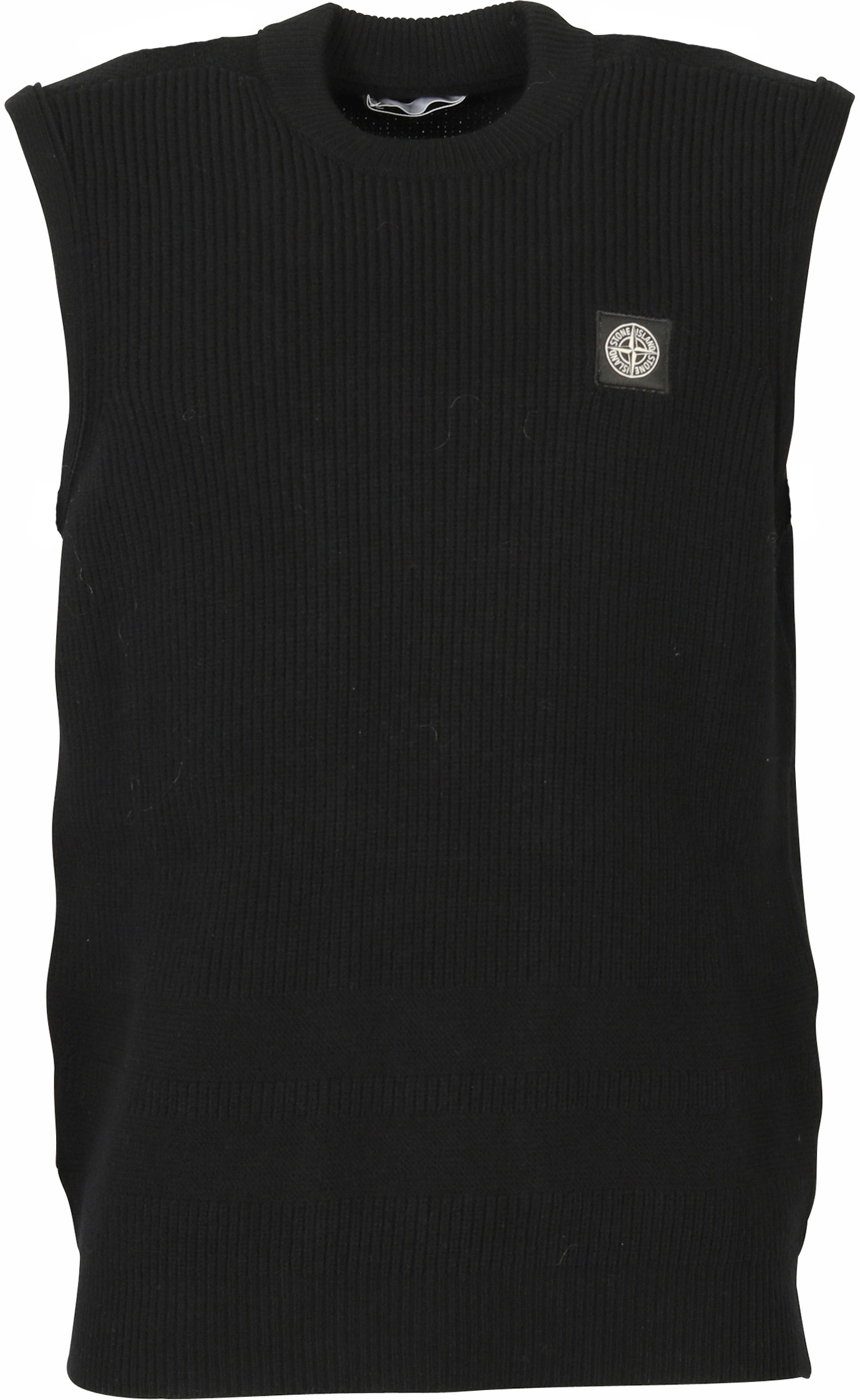 Stone Island Sleeveless Knit Sweater Black
