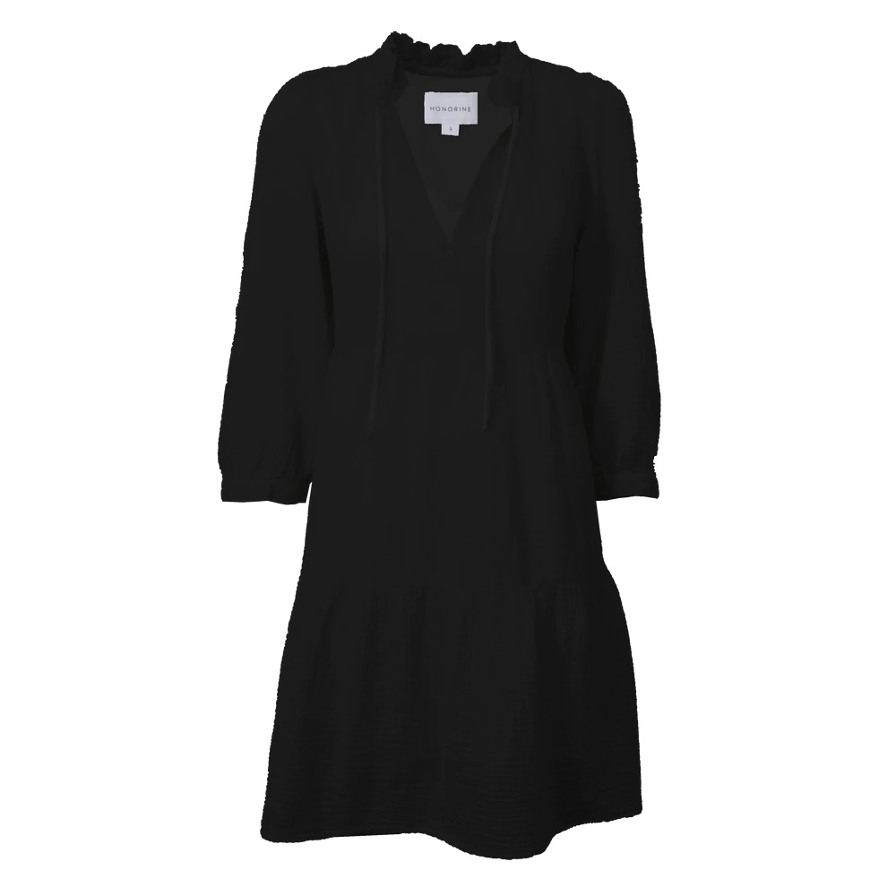 HONORINE Short Giselle Dress in Black