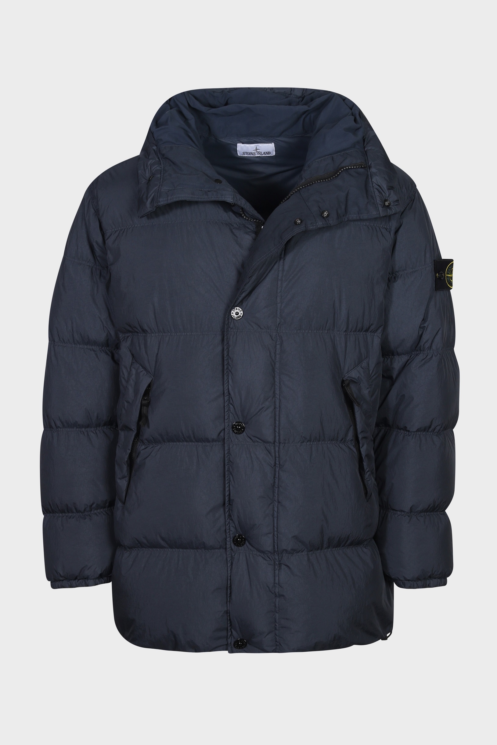 STONE ISLAND Garment Dyed Crinkle Reps Down Parka in Navy