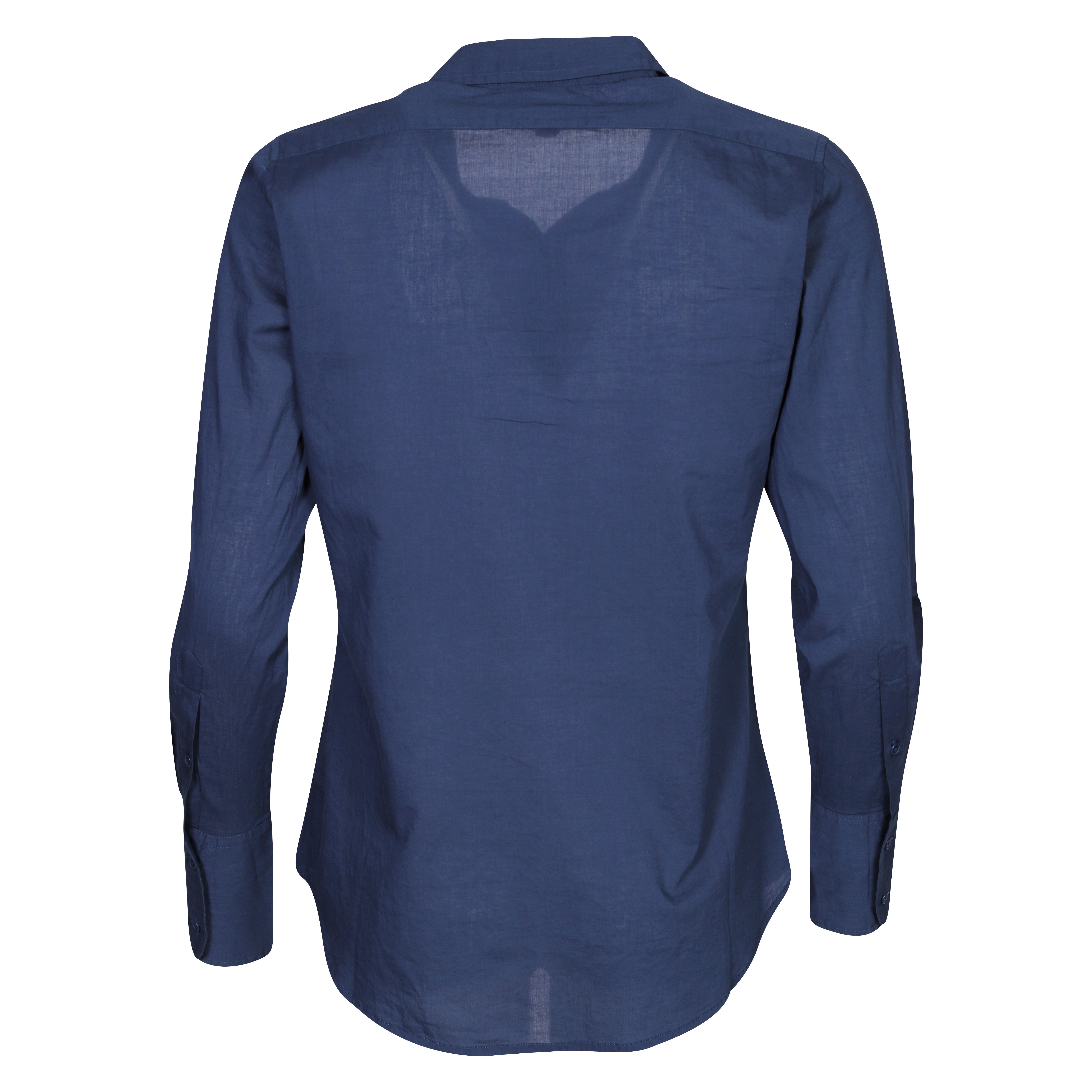 Nili Lotan Lightweight NL Shirt in Marine Blue