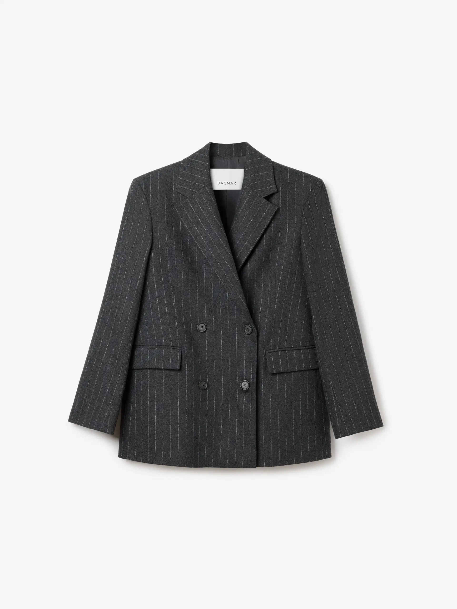 DAGMAR Classic Blazer in Grey Pinstripe