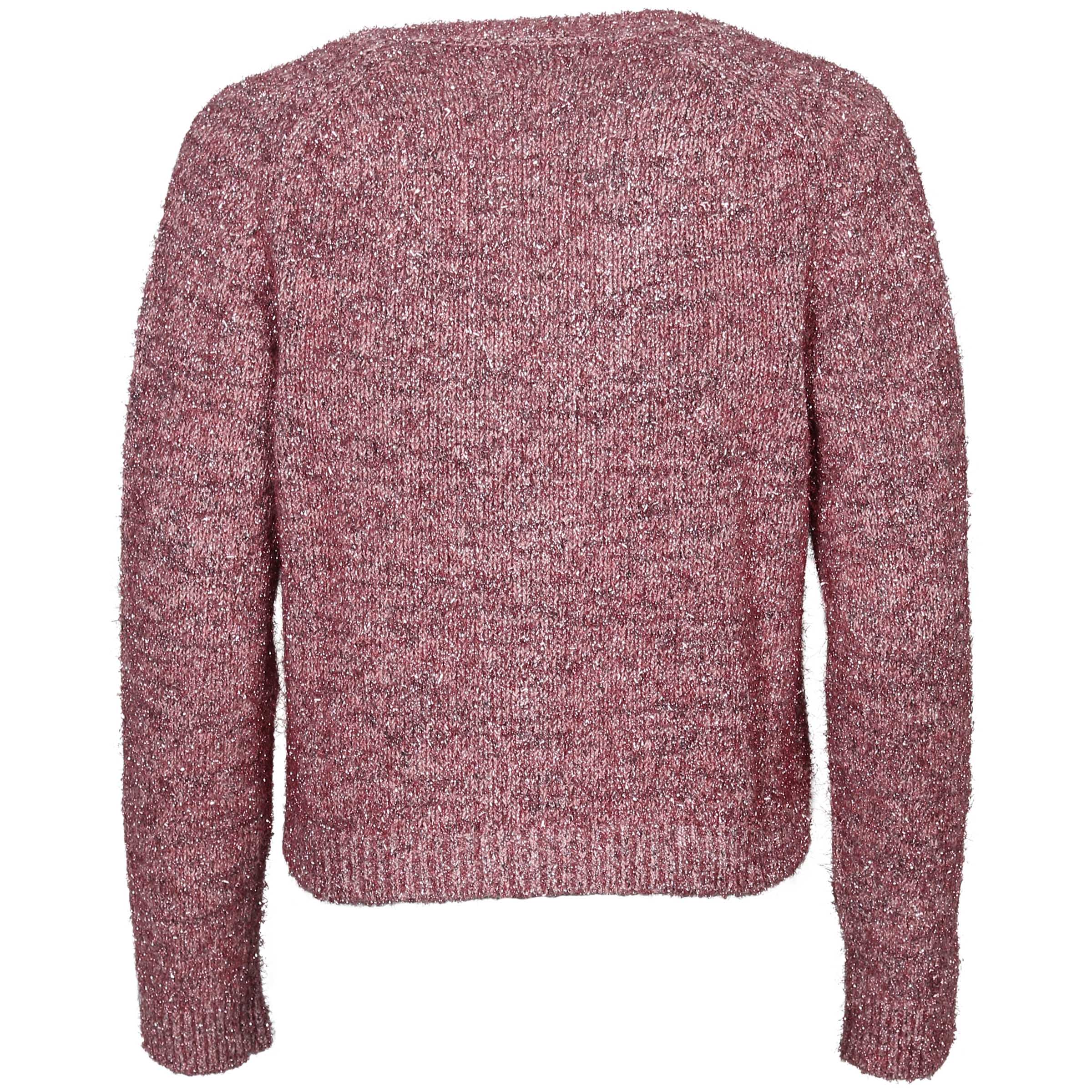 Ganni Chunky Glitter Knit Cardigan Pink Nectar