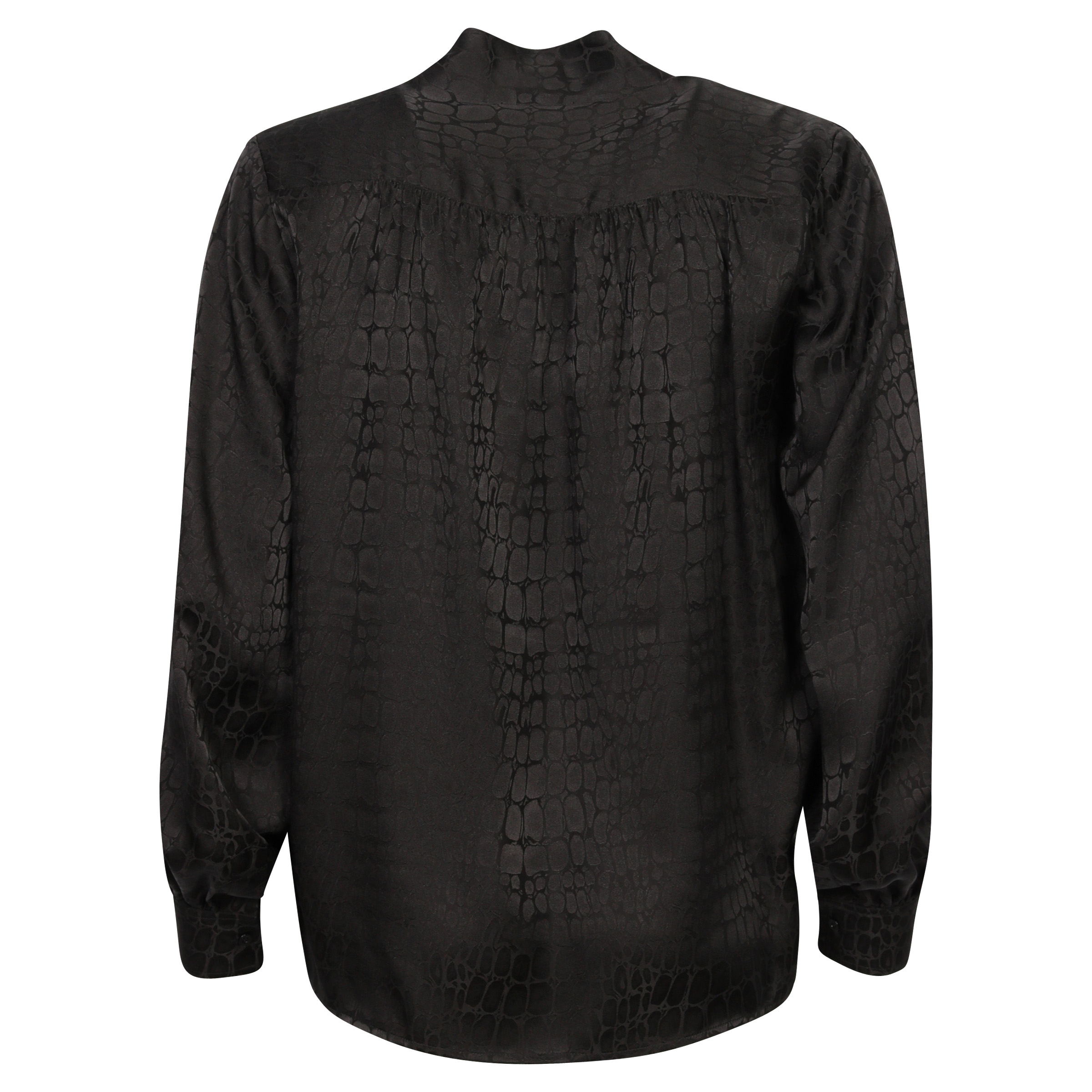 Anine Bing Silk Blouse Black Patterned L