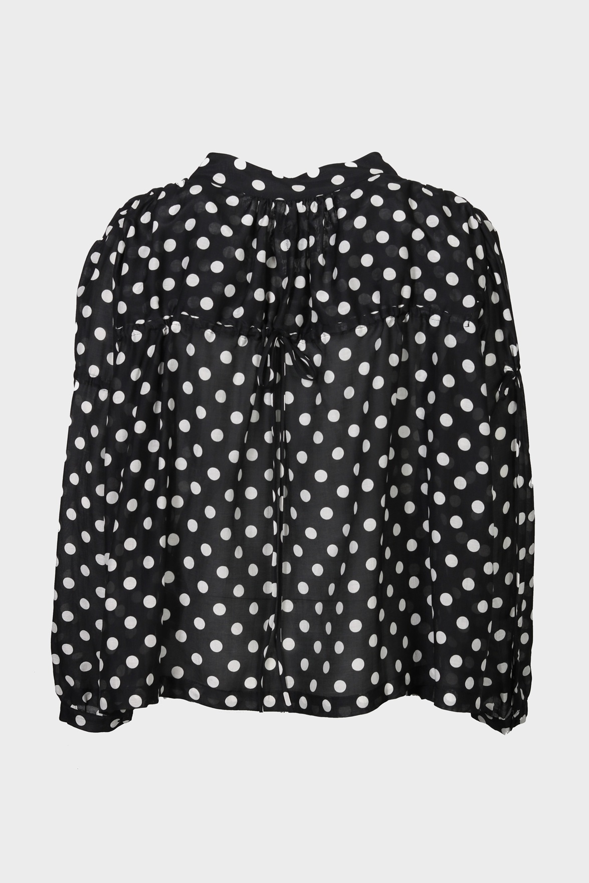 HANNES ROETHER Cotton Silk Blouse Dots