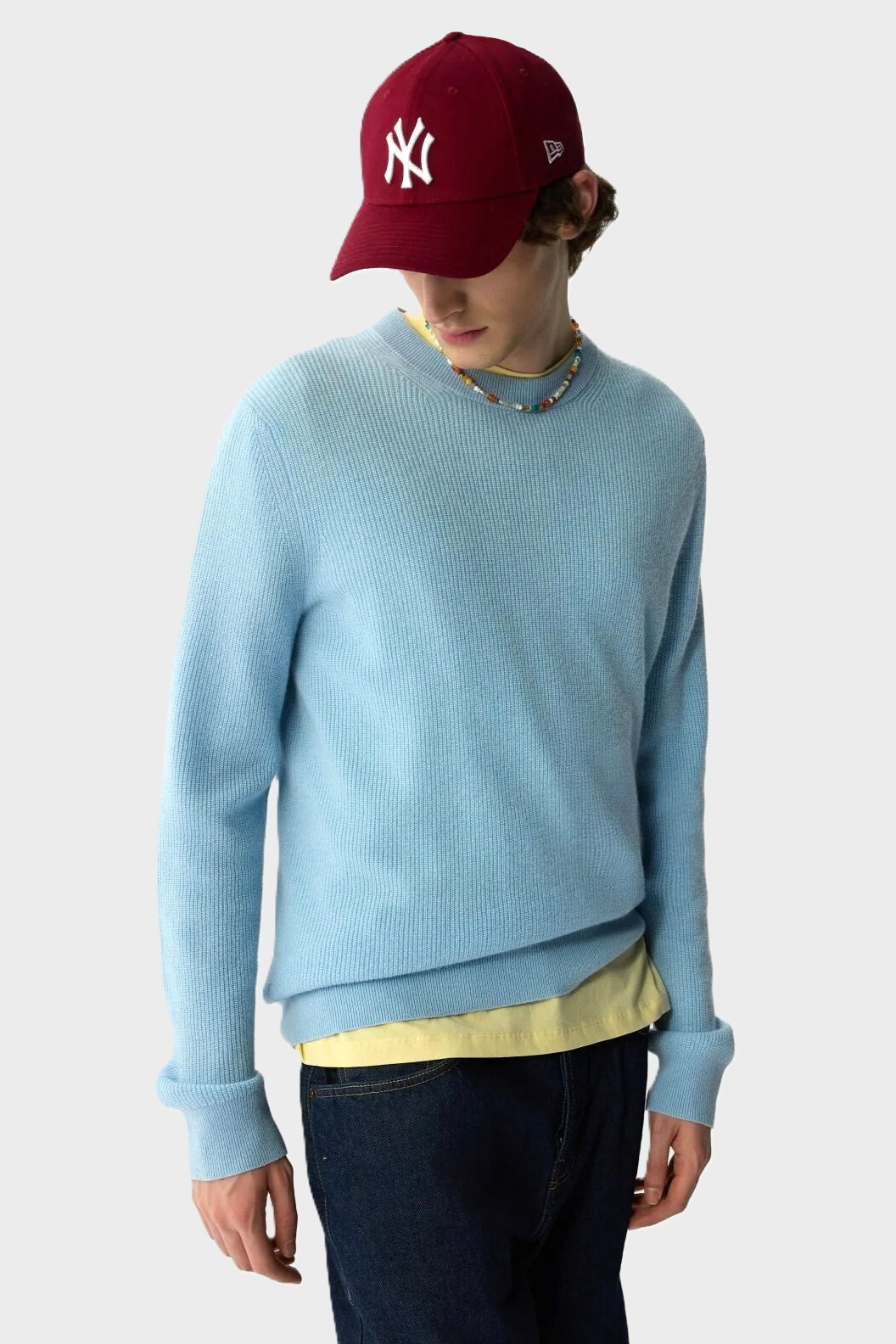 GUEST IN RESIDENCE Allday Crey Rib Sweater in Clear Sky