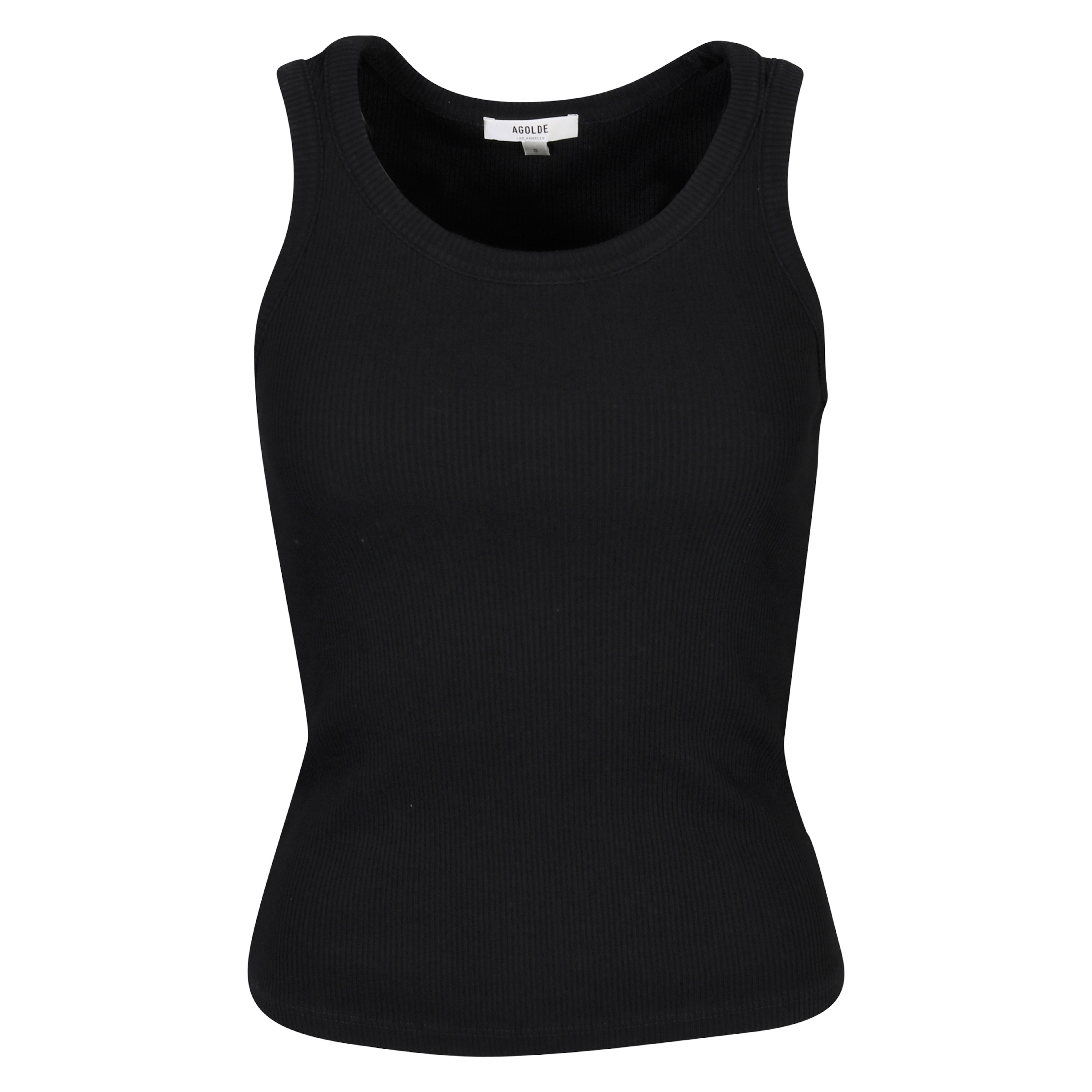 Agolde Rib Tank Poppy in Black