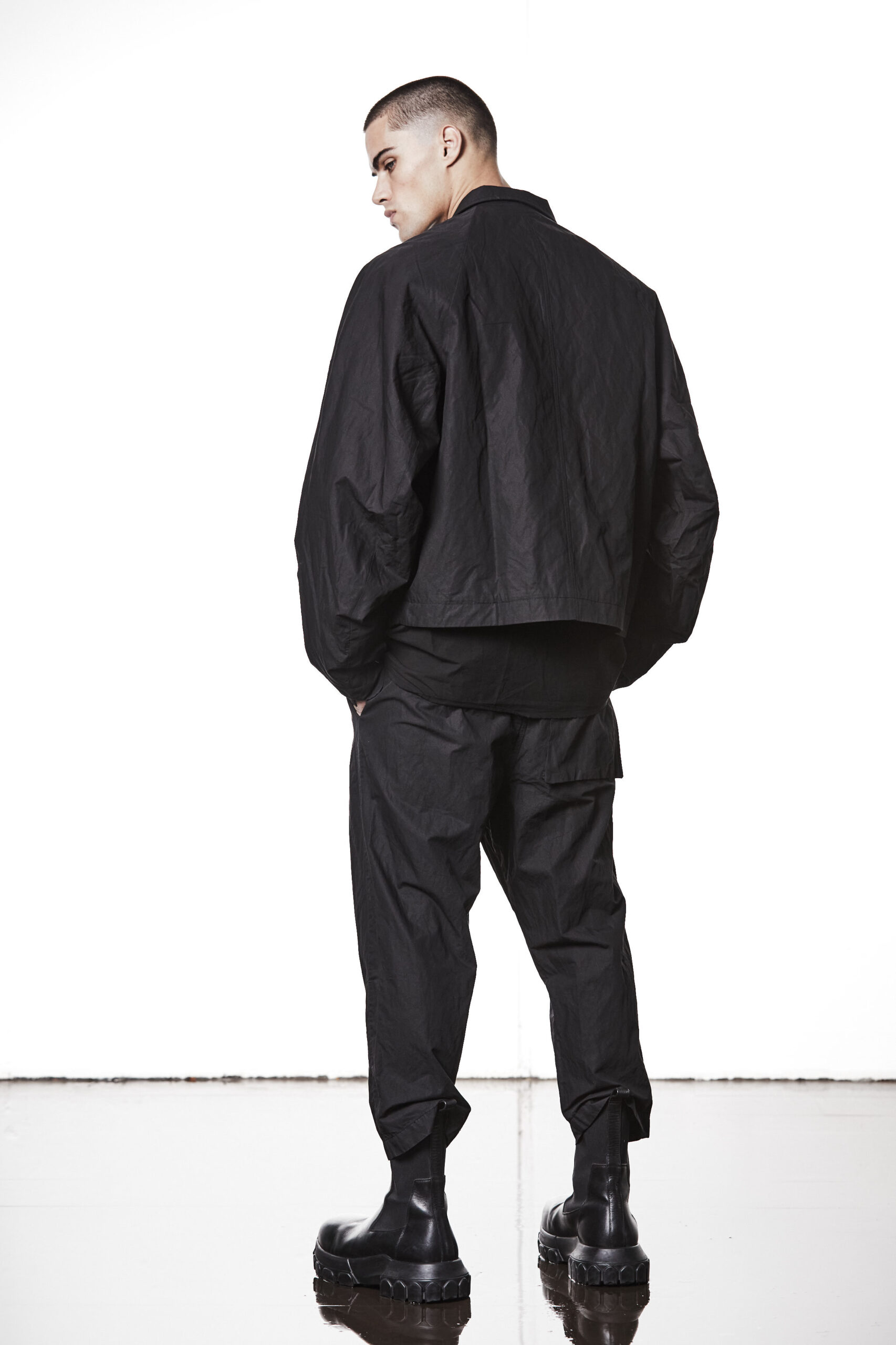 THOM KROM Cotton Suit Jacket in Black