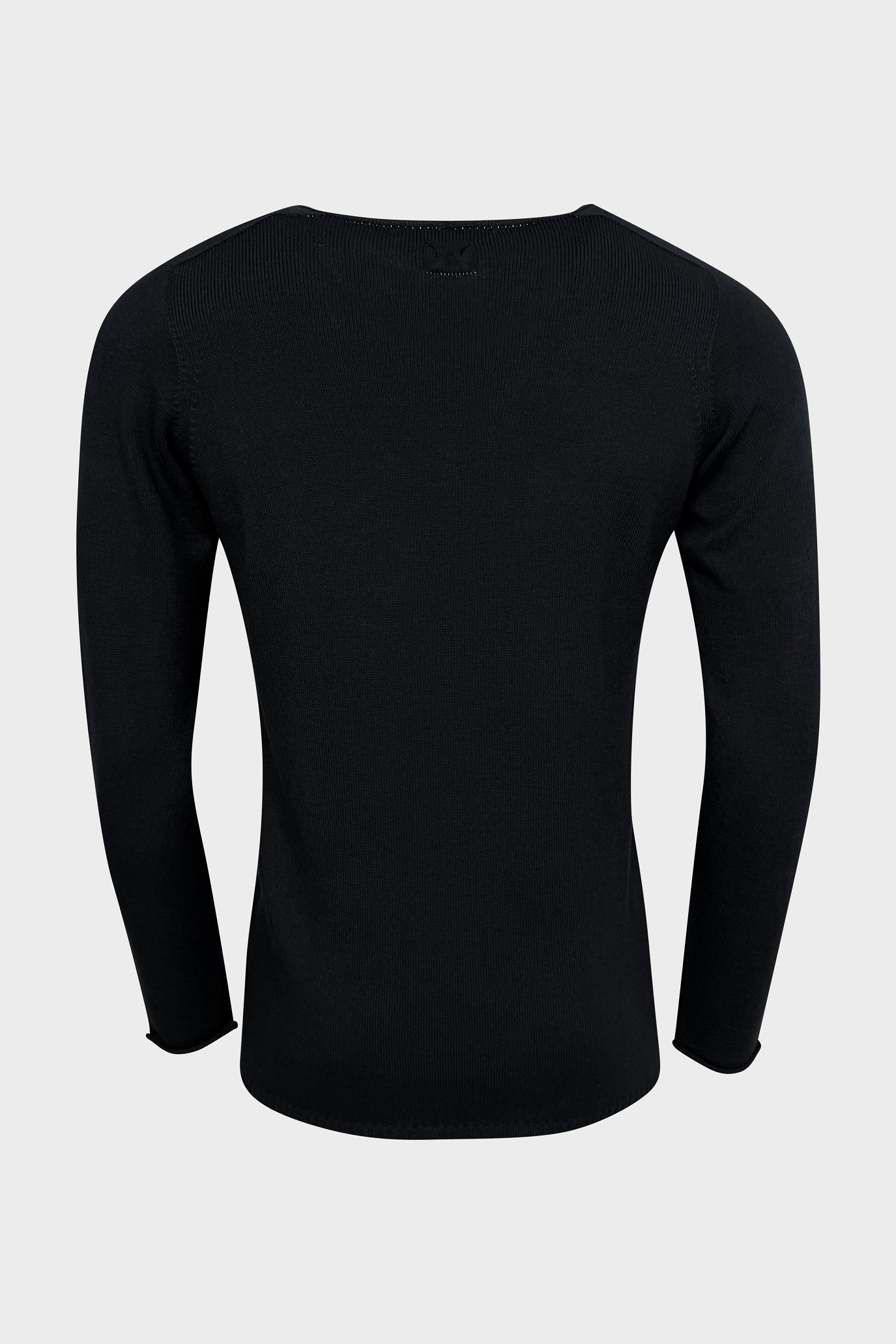 HANNES ROETHER Viscose Knit Pullover in Black