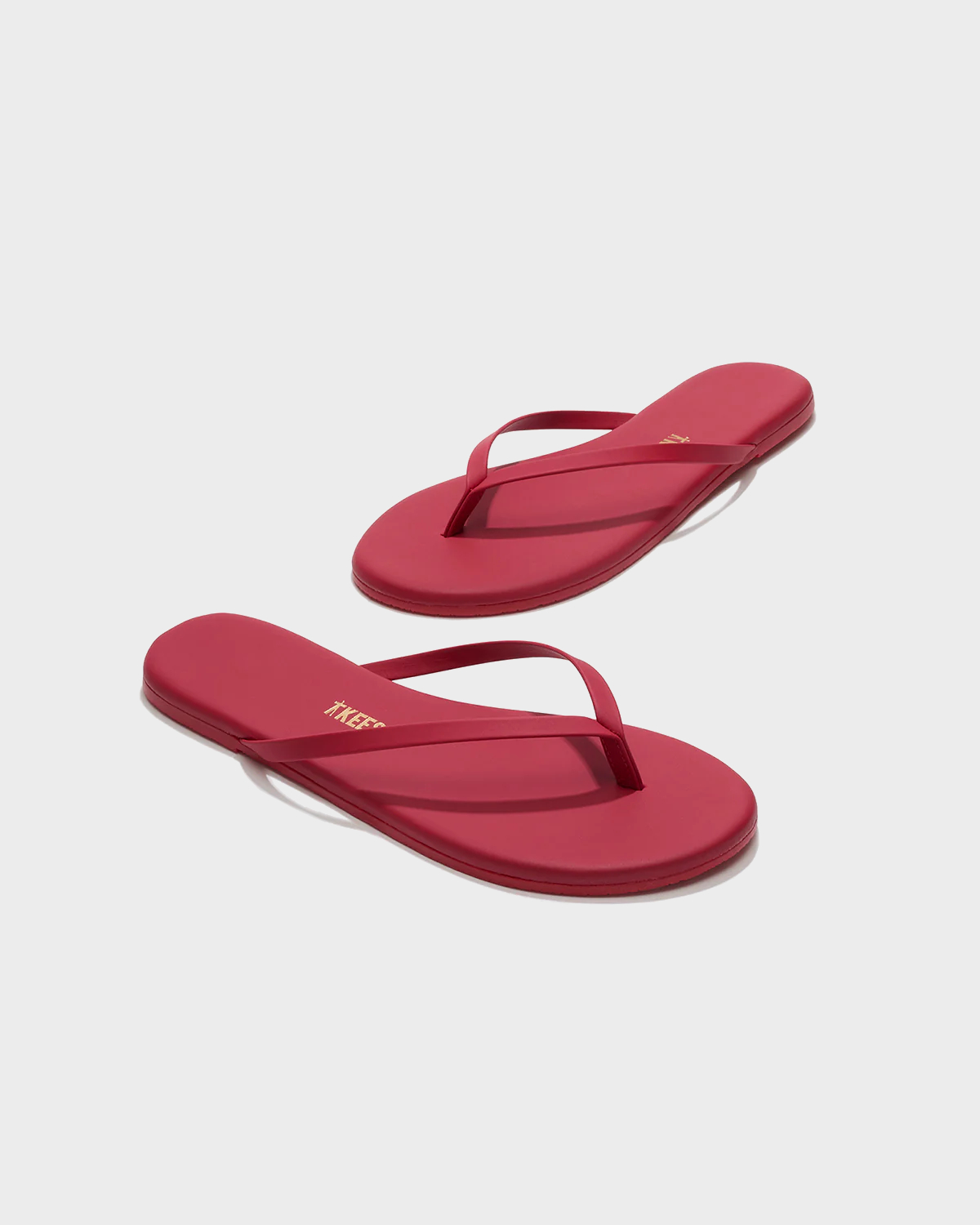 TKEES Lily Leather Flip Flop in Red