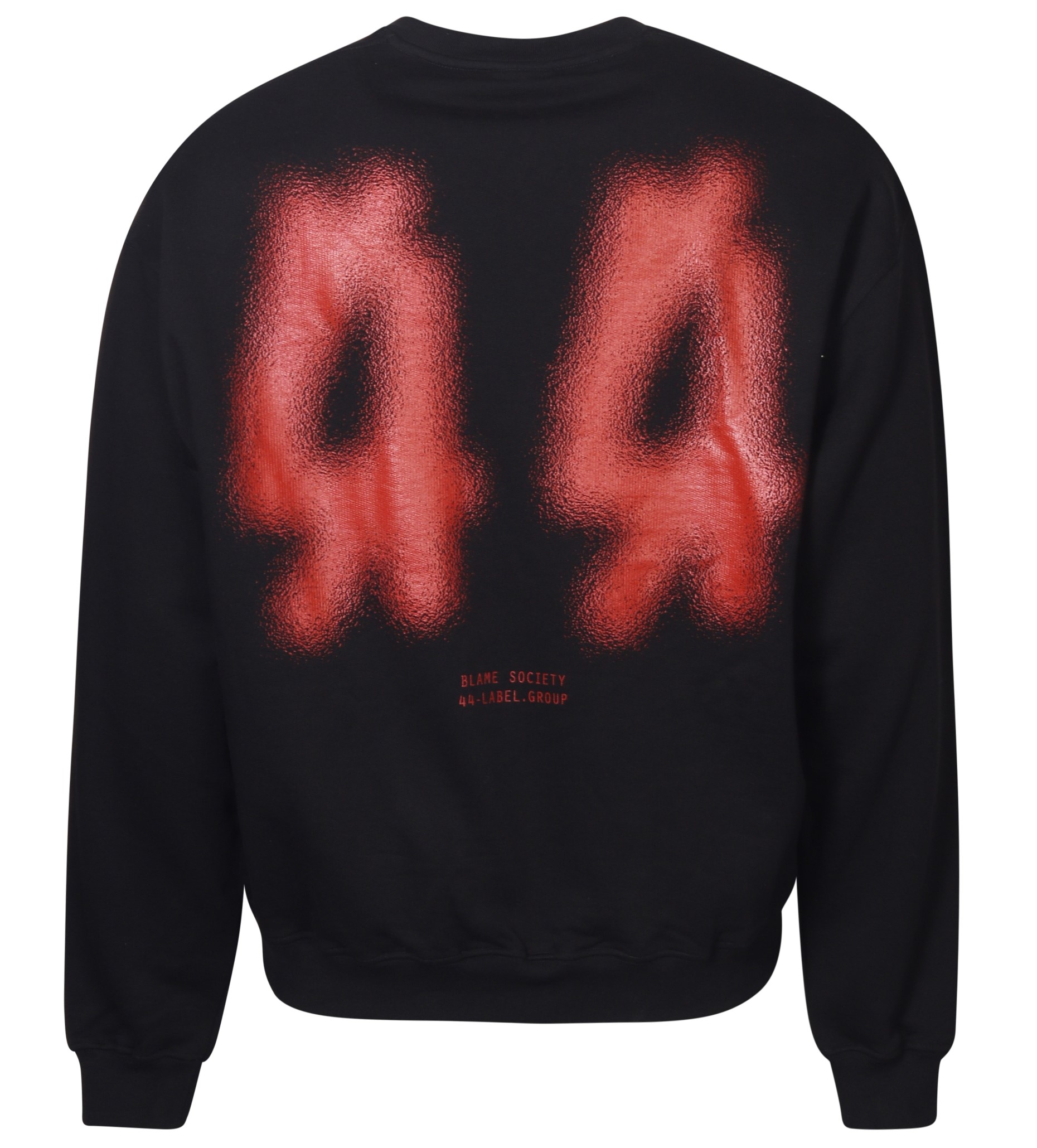 44 LABEL GROUP Basic Crewneck in Black/Kunst Sucht Print