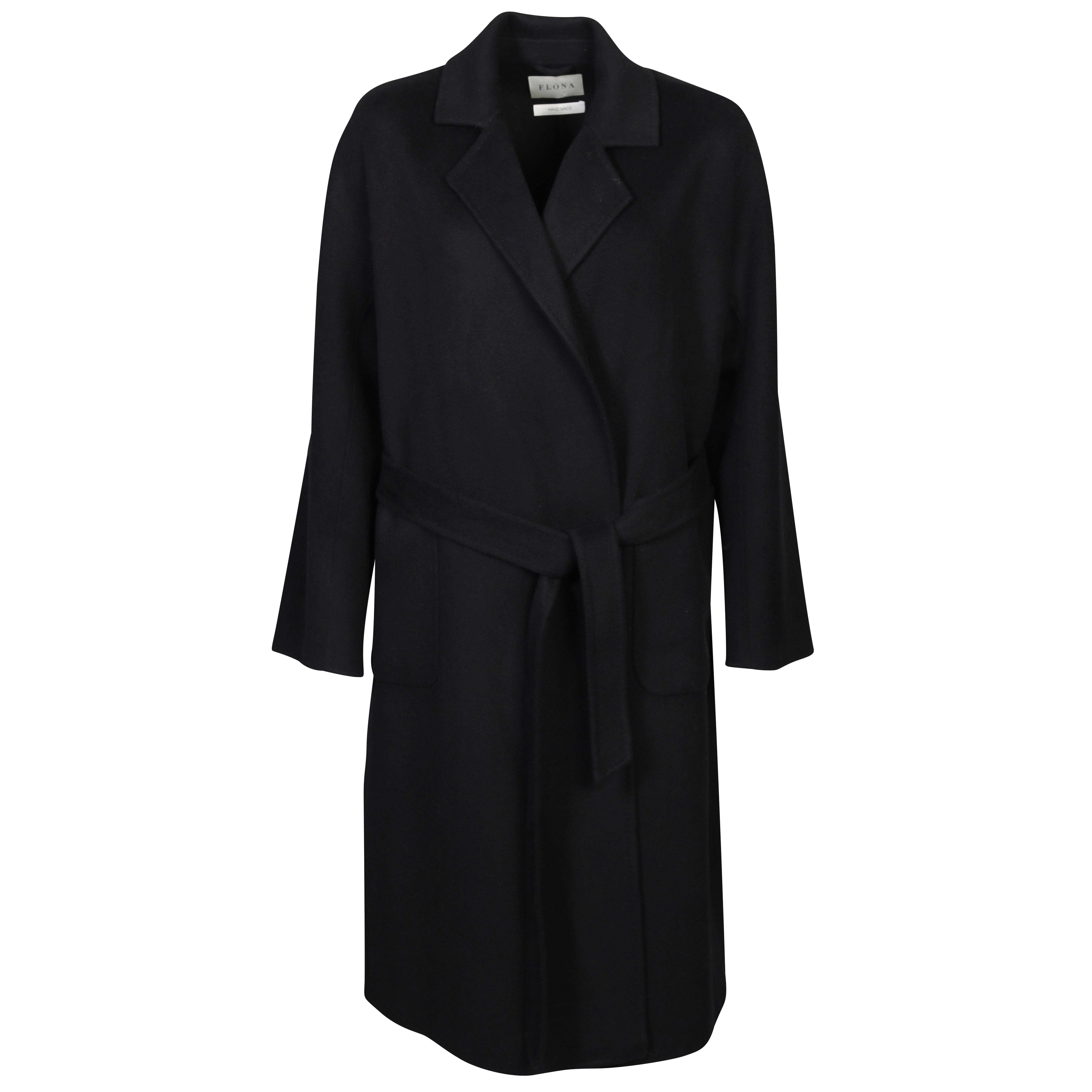Flona Wool/Cashmere Coat in Black