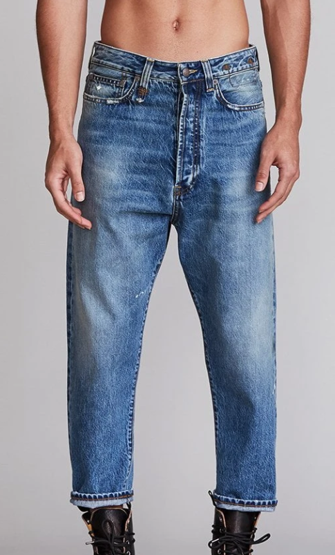 R13 Jeans Jasper Blue Washed/Weller Drop
