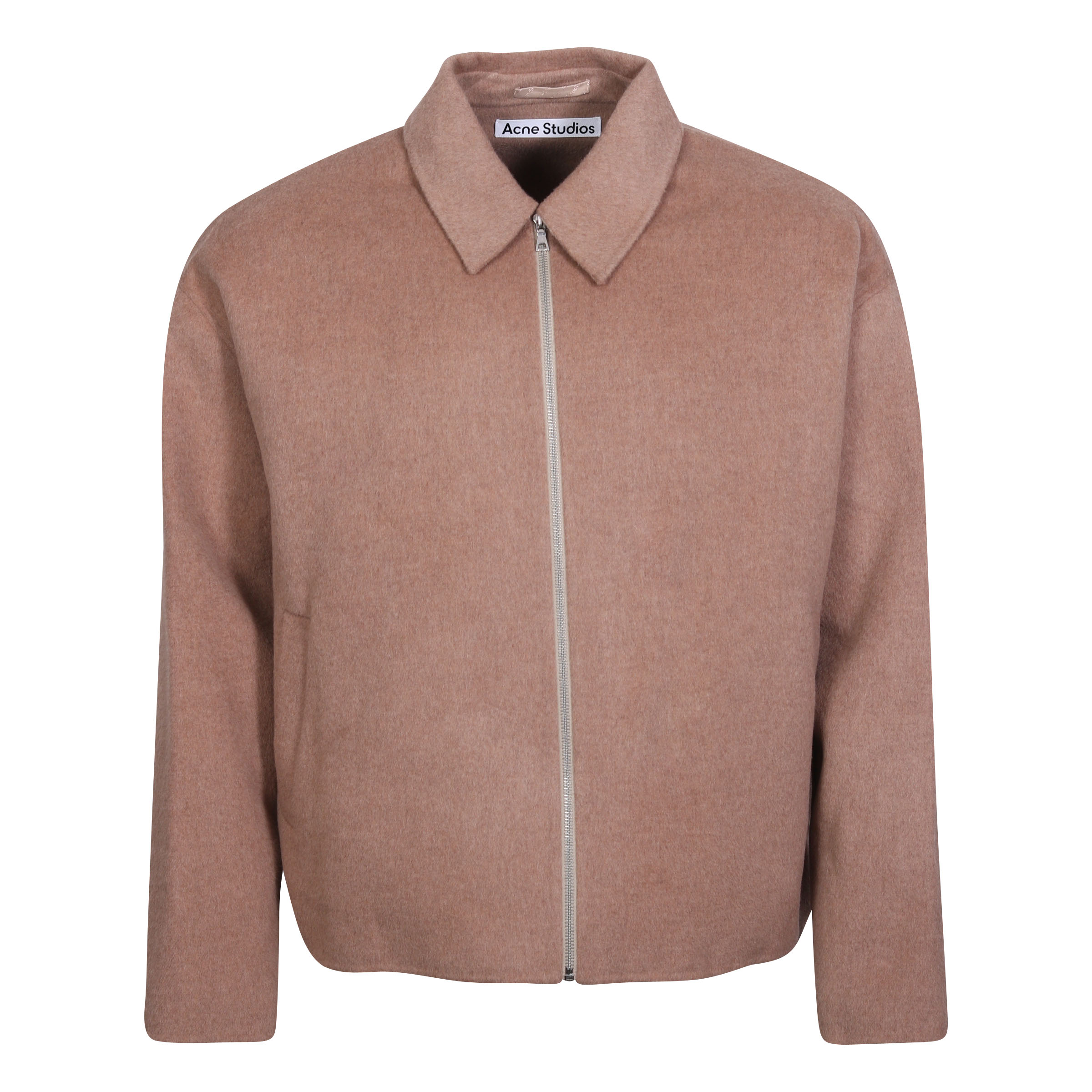 Acne Studios Zip Wool Jacket in Camel Melange