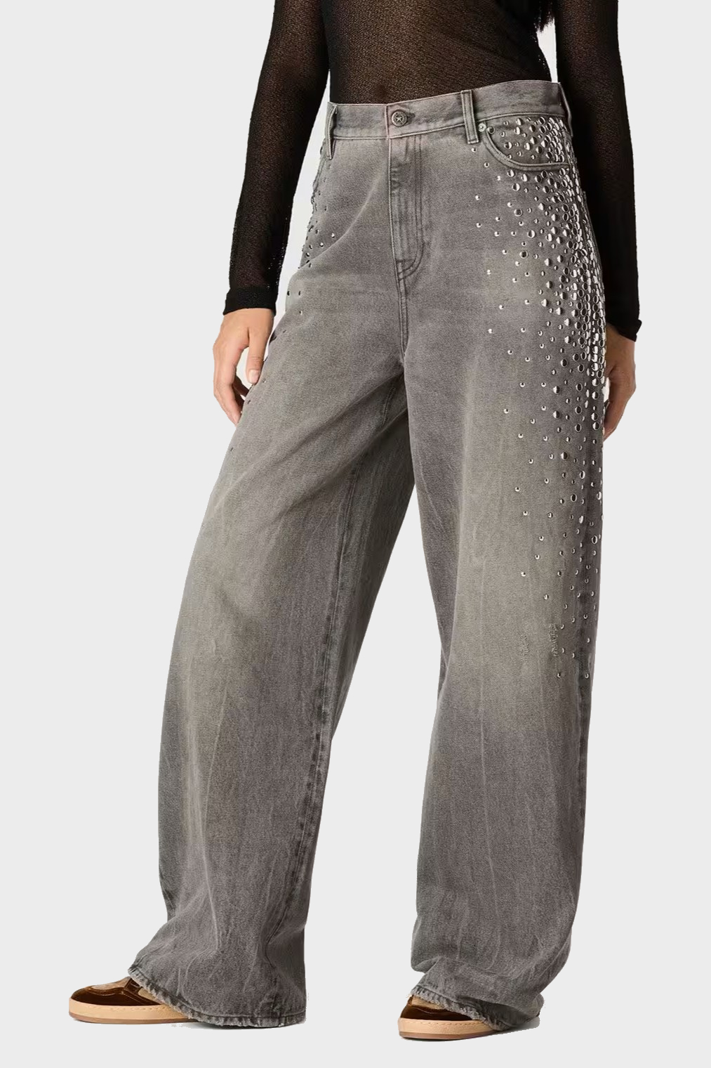 GOLDEN GOOSE Melody Boyfriend Pant Studs Degradé