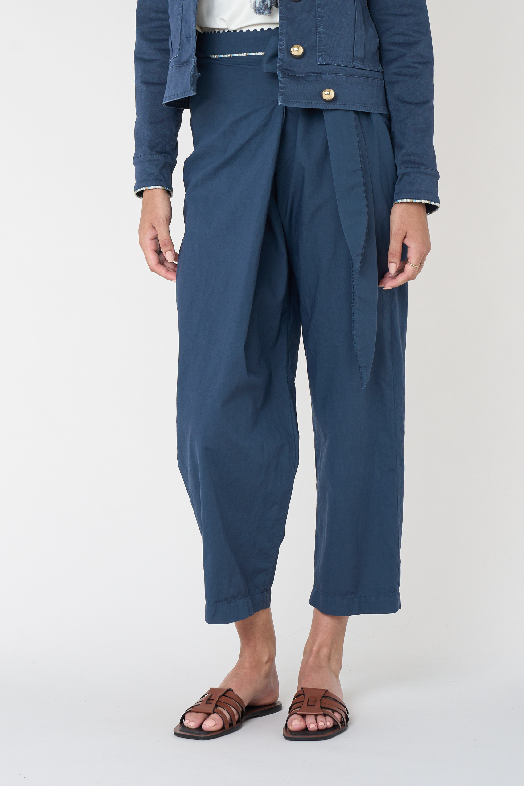 BAZAR DELUXE Ethnic Cotton Pant in Blue IT40 / DE34