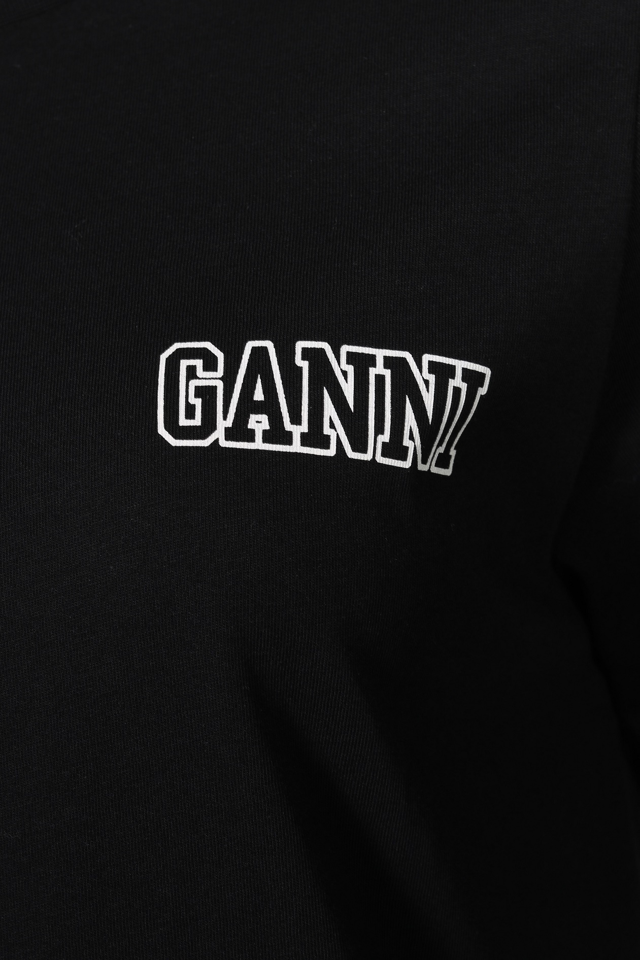 Ganni Organic Cotton T-Shirt Black
