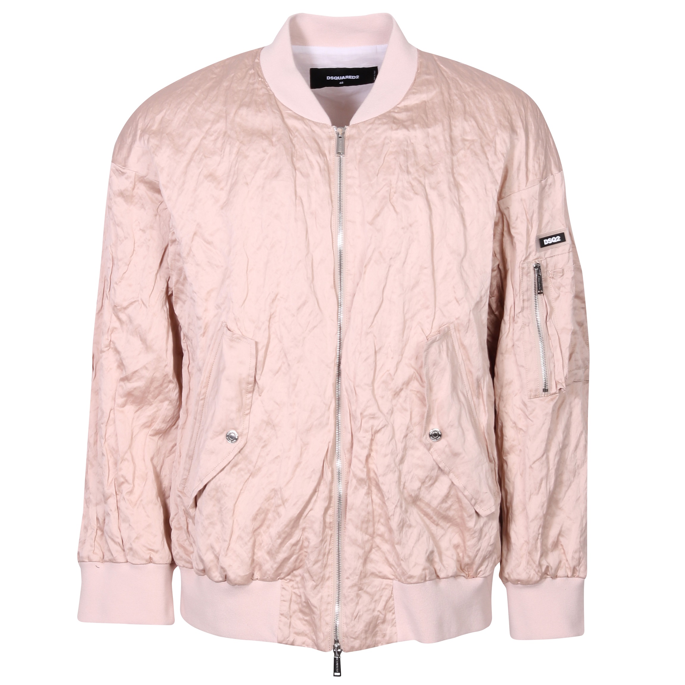 DSQUARED2 Crincled Bomberjacket in Blush
