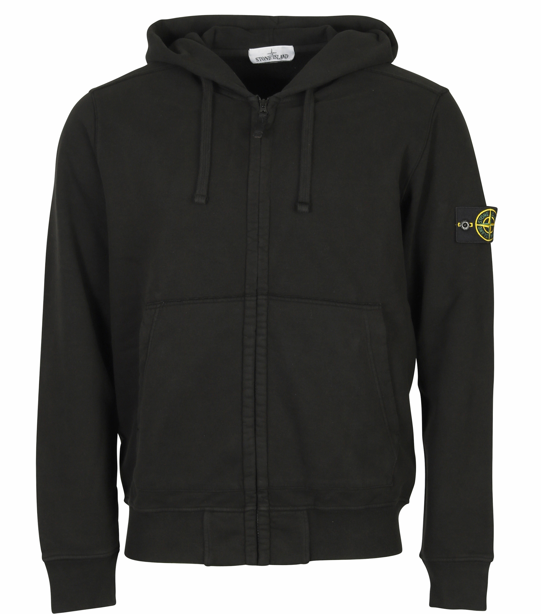Stone Island Hooded Zip Sweatjacket Black
