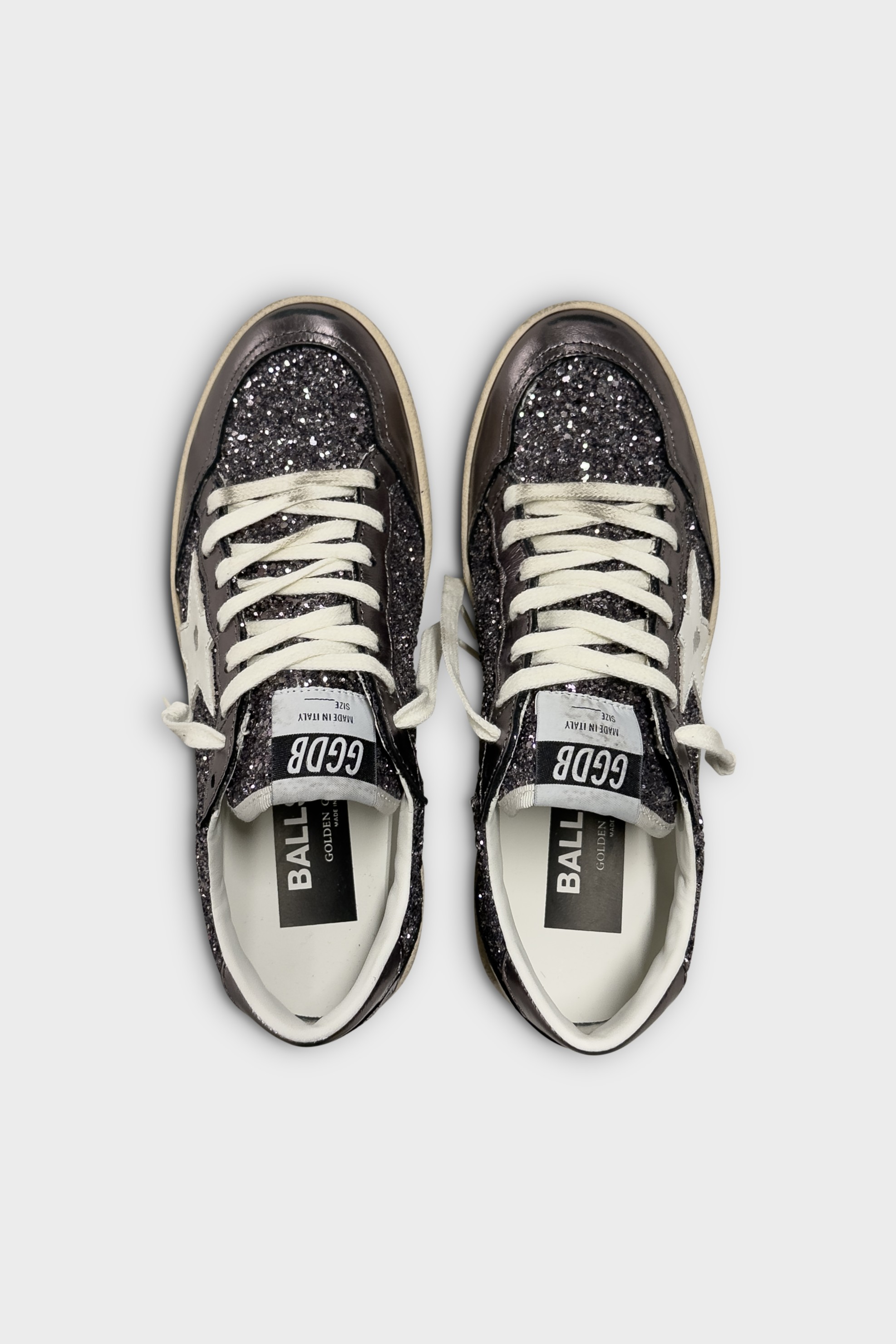 GOLDEN GOOSE Ballstar Purple Glitter