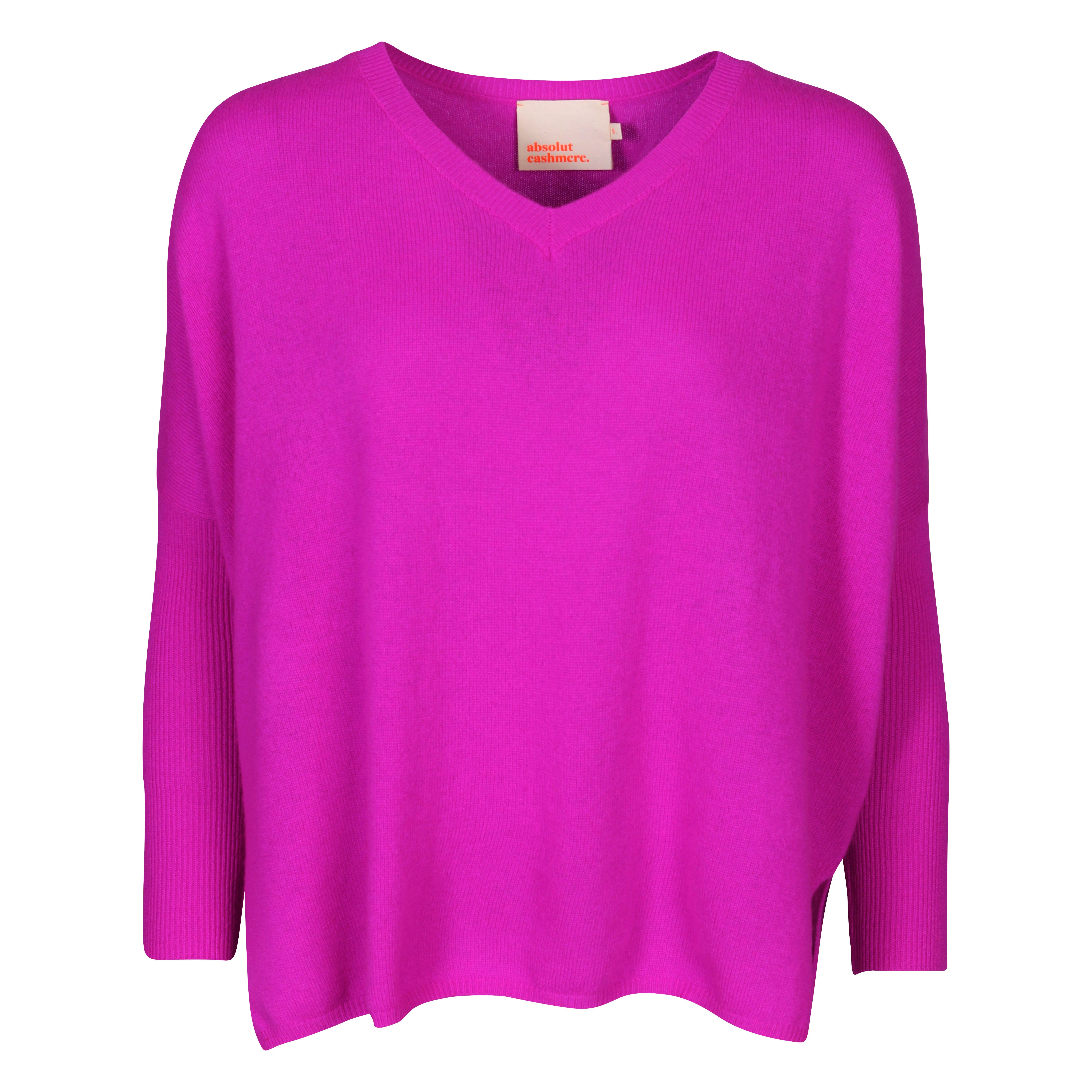 Absolut Cashmere Poncho Sweater in Violet Fluo L