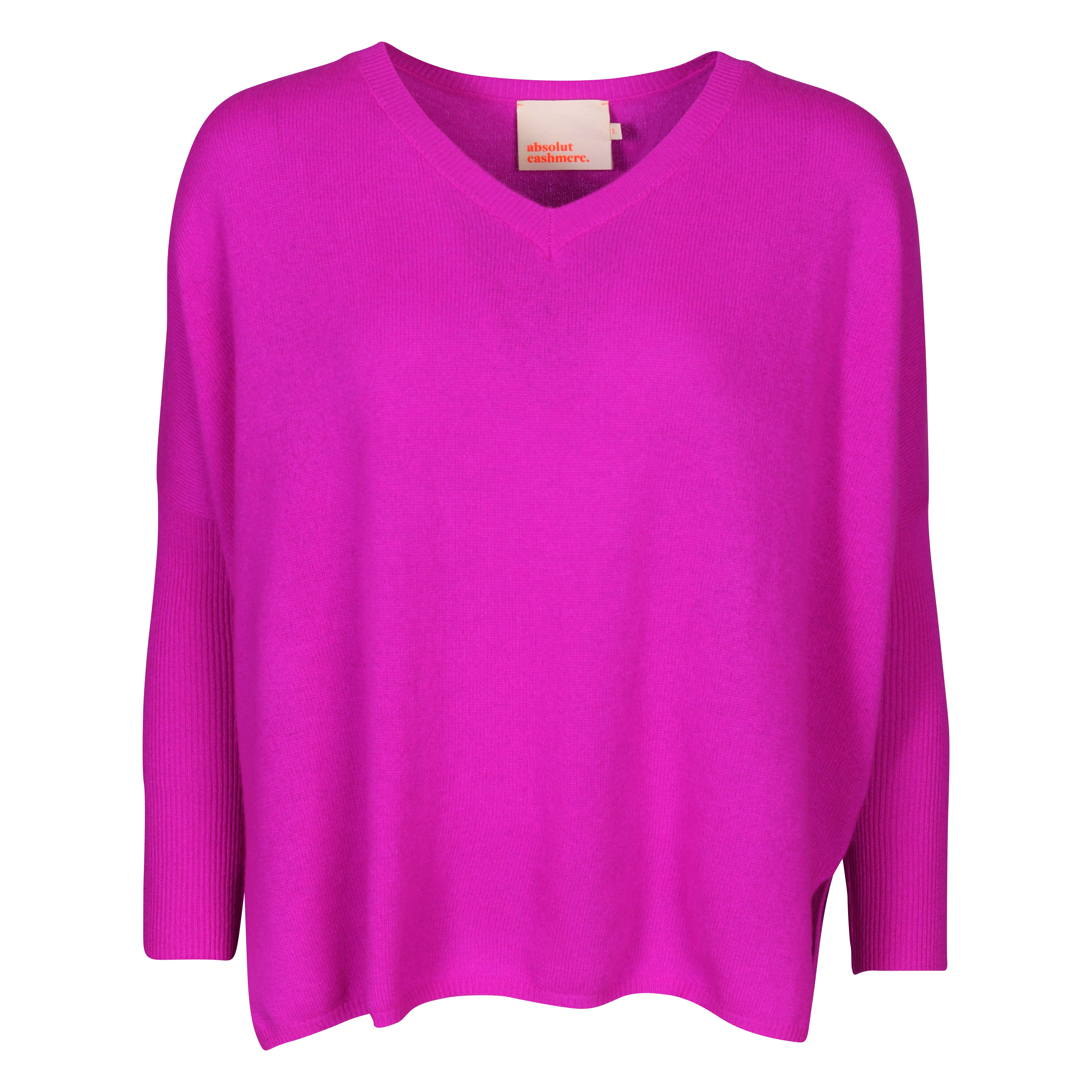 Absolut Cashmere Poncho Sweater in Violet Fluo